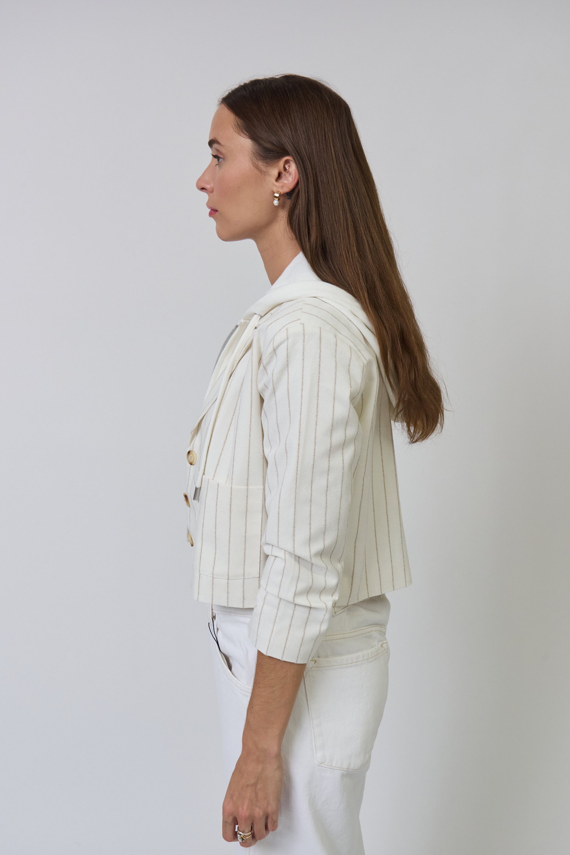 Serena Cropped Sleeve Dickey Jacket