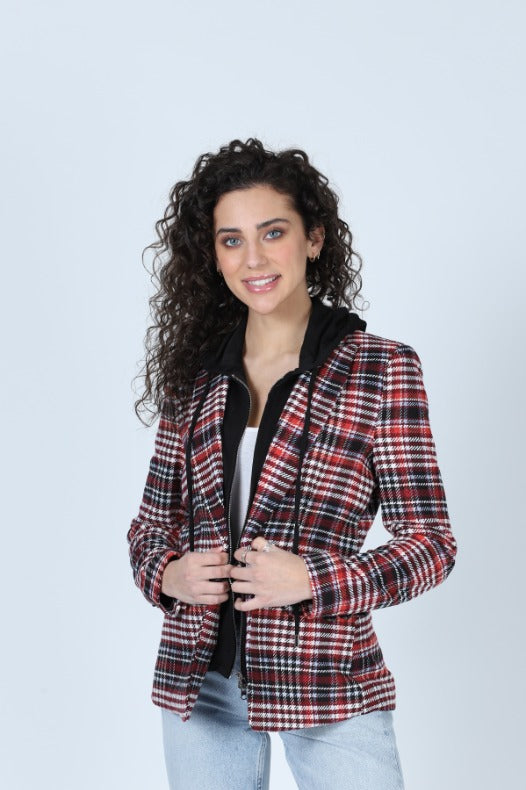 Barnes Single Breasted Blazer With Hoodie