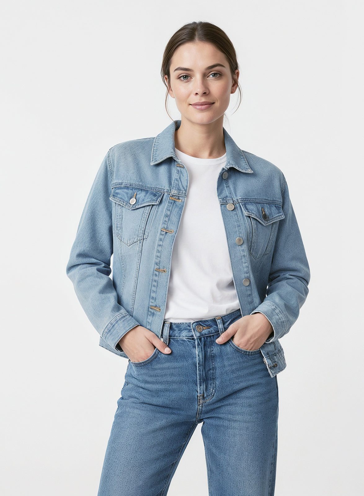 Central Park West Bride Denim Jacket In Light