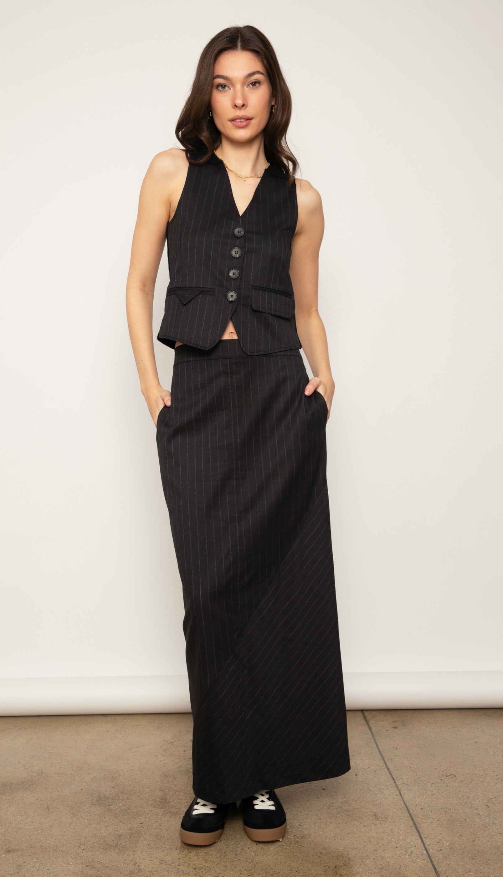 Archie Pinstripe Vest