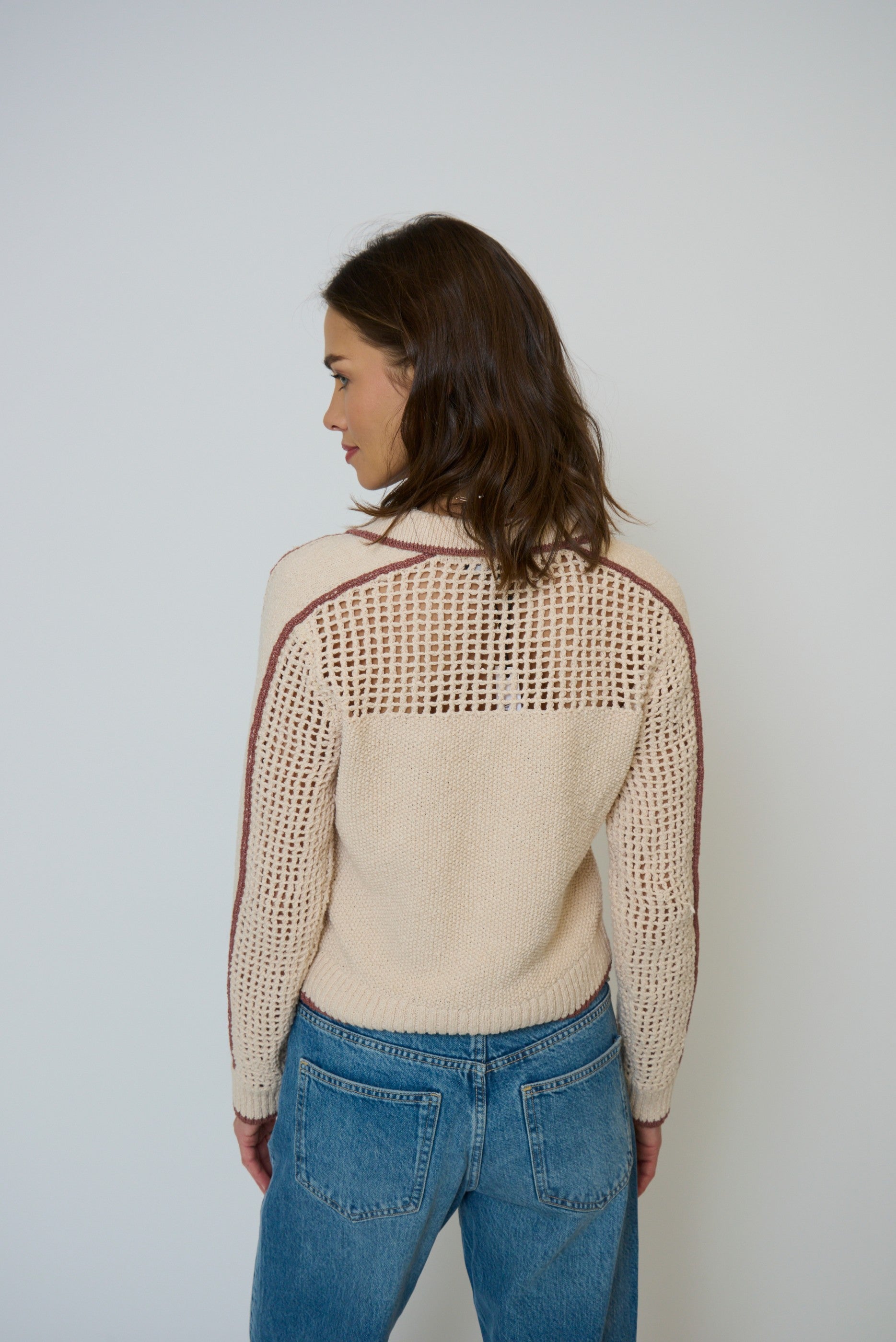 Carla Mesh Yoke Polo