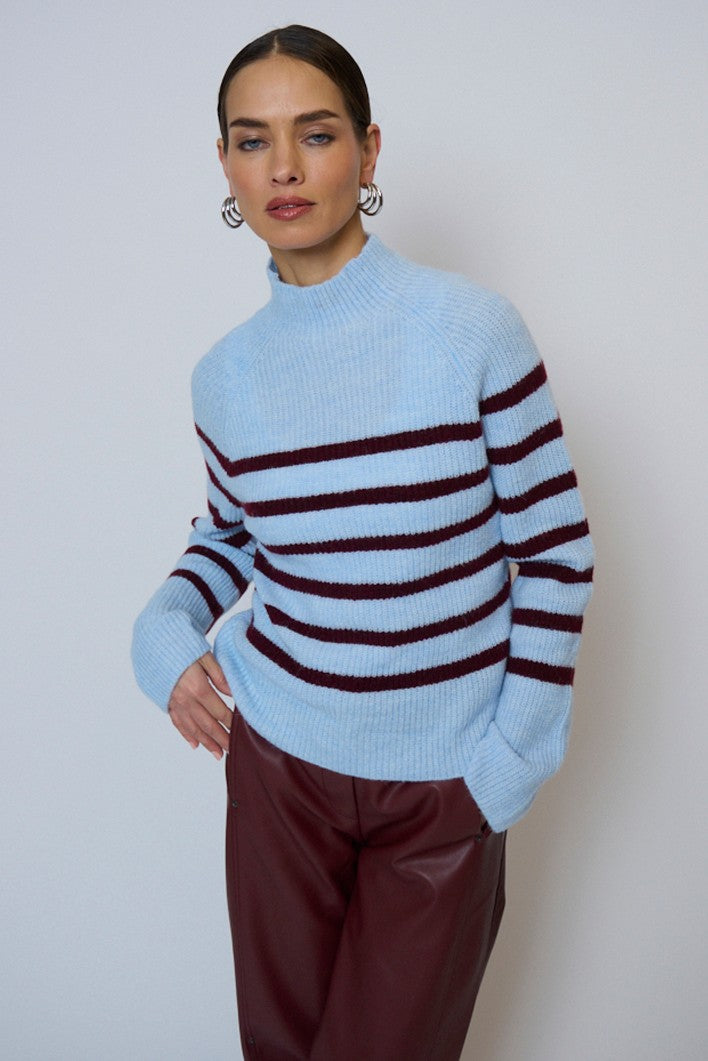 Marley Striped Funnel Neck