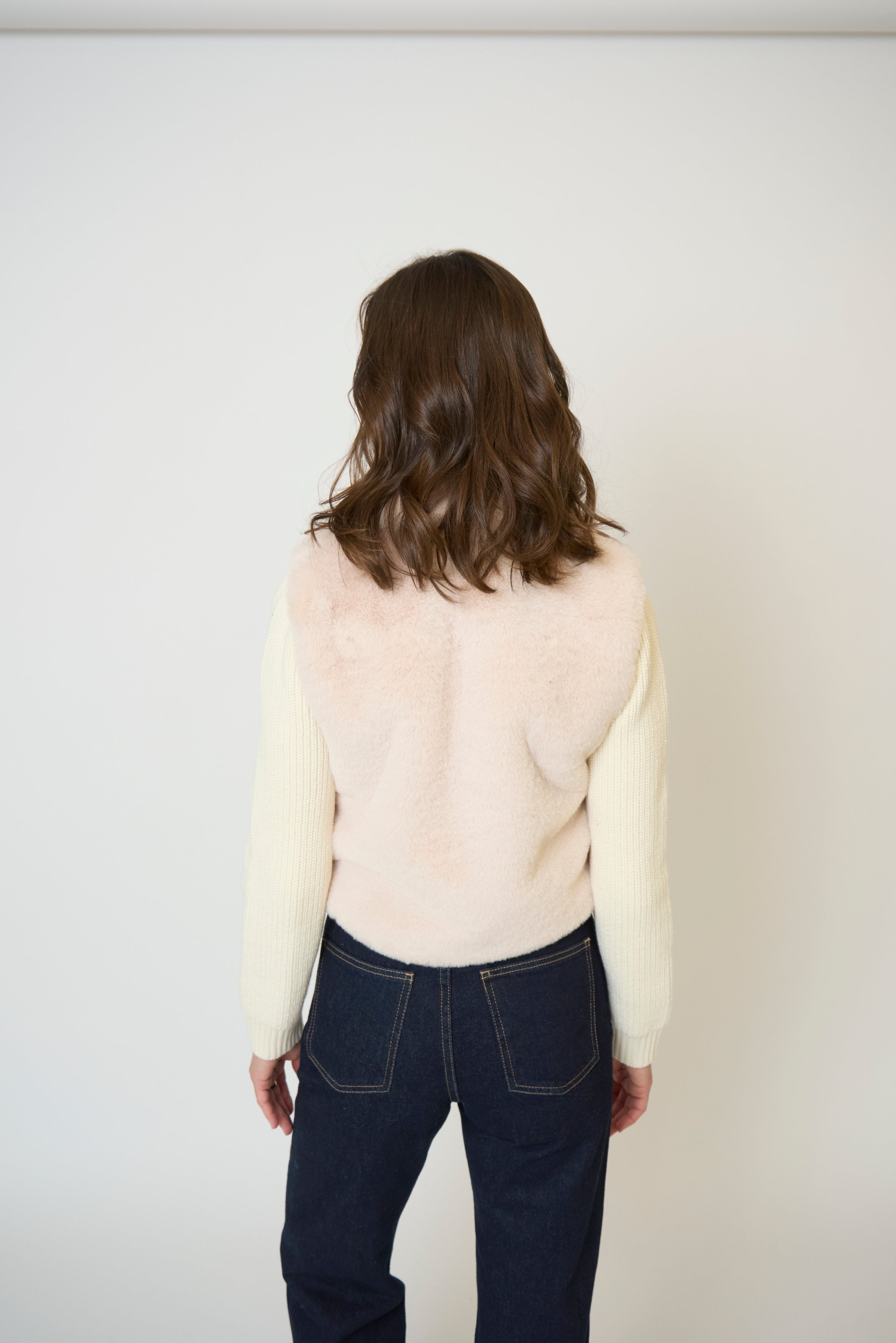 Gia Cropped Fur Sweater
