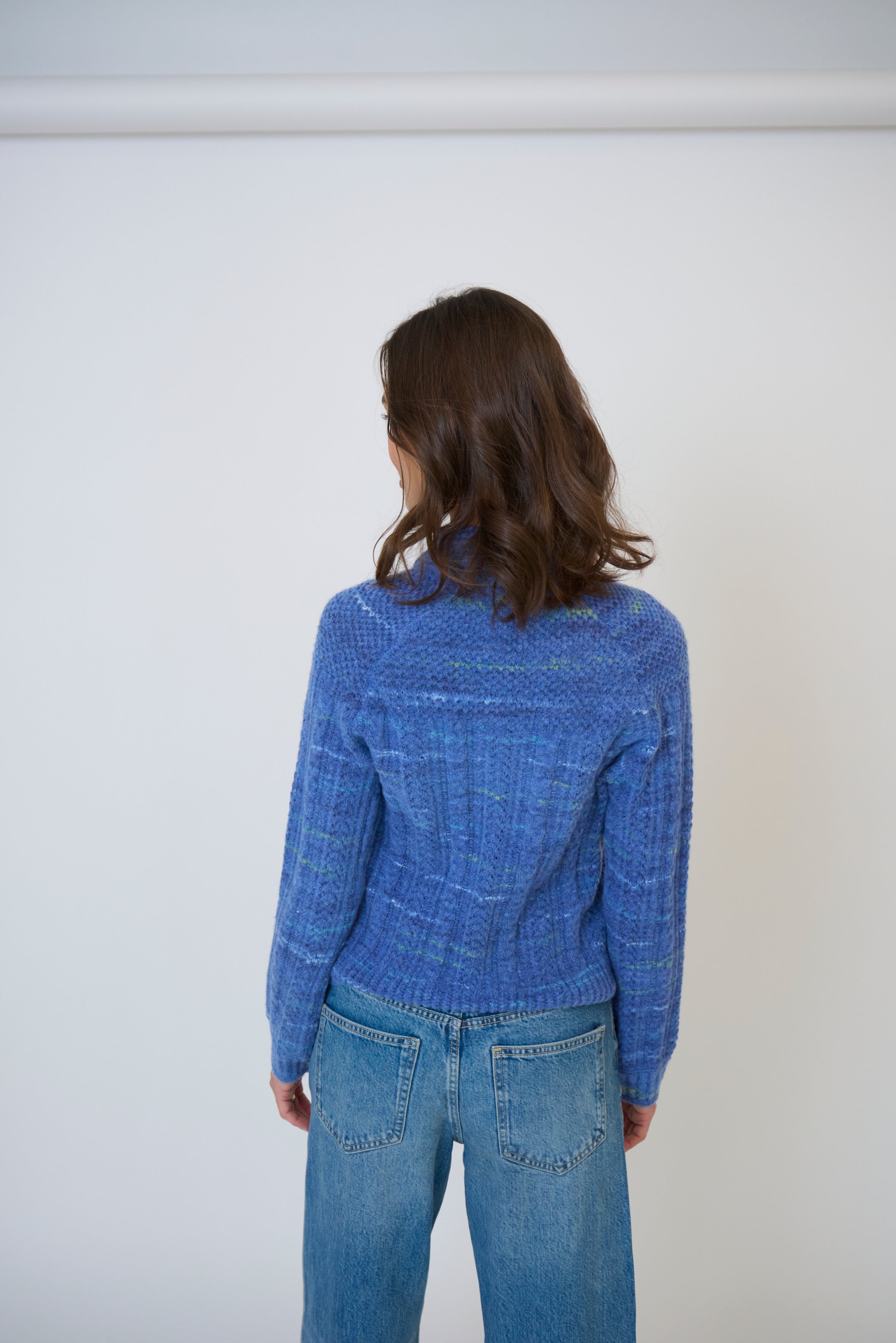 Rayna Spacedye Open Stitch Yoke Sweater