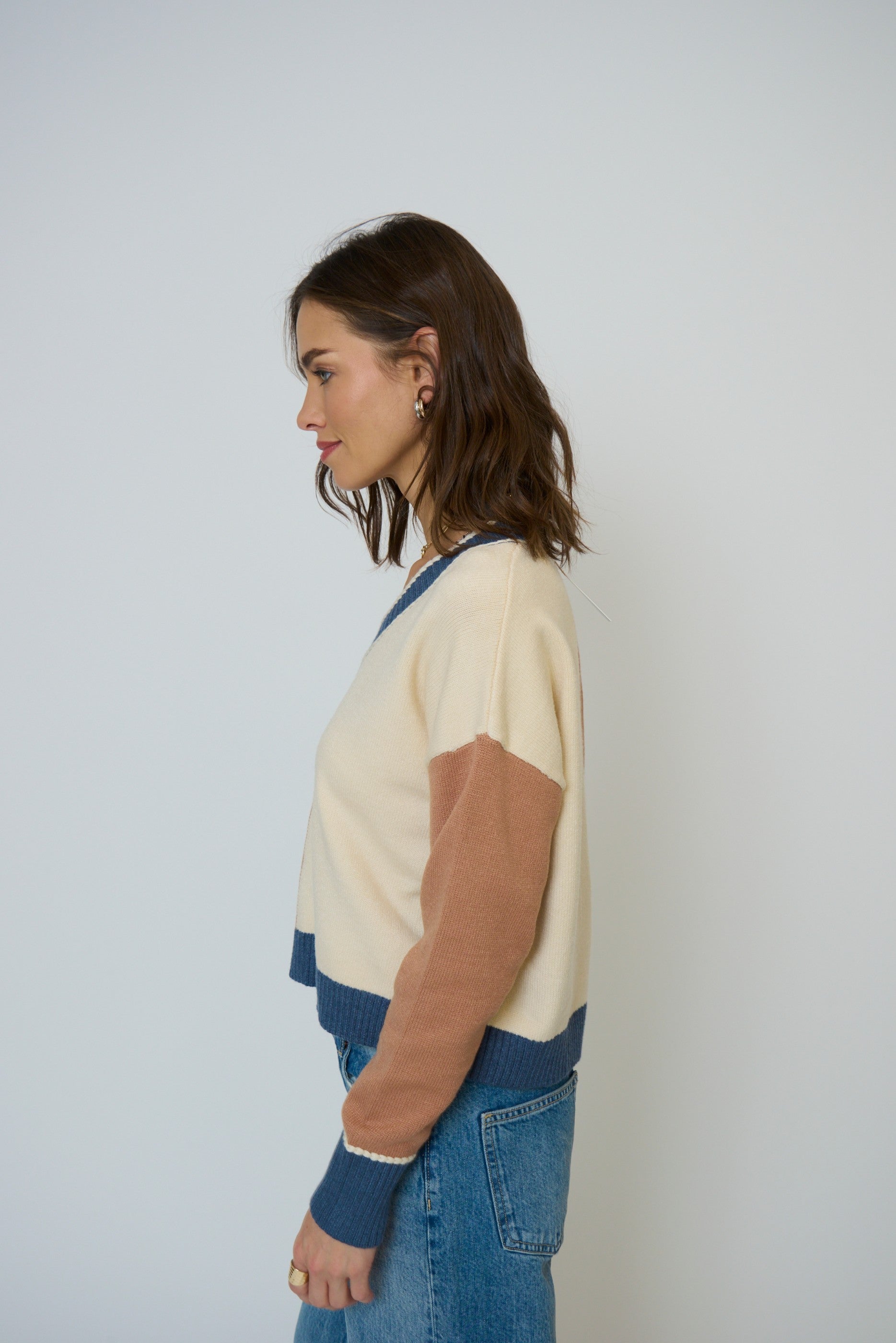 Myra Colorblocked Vneck