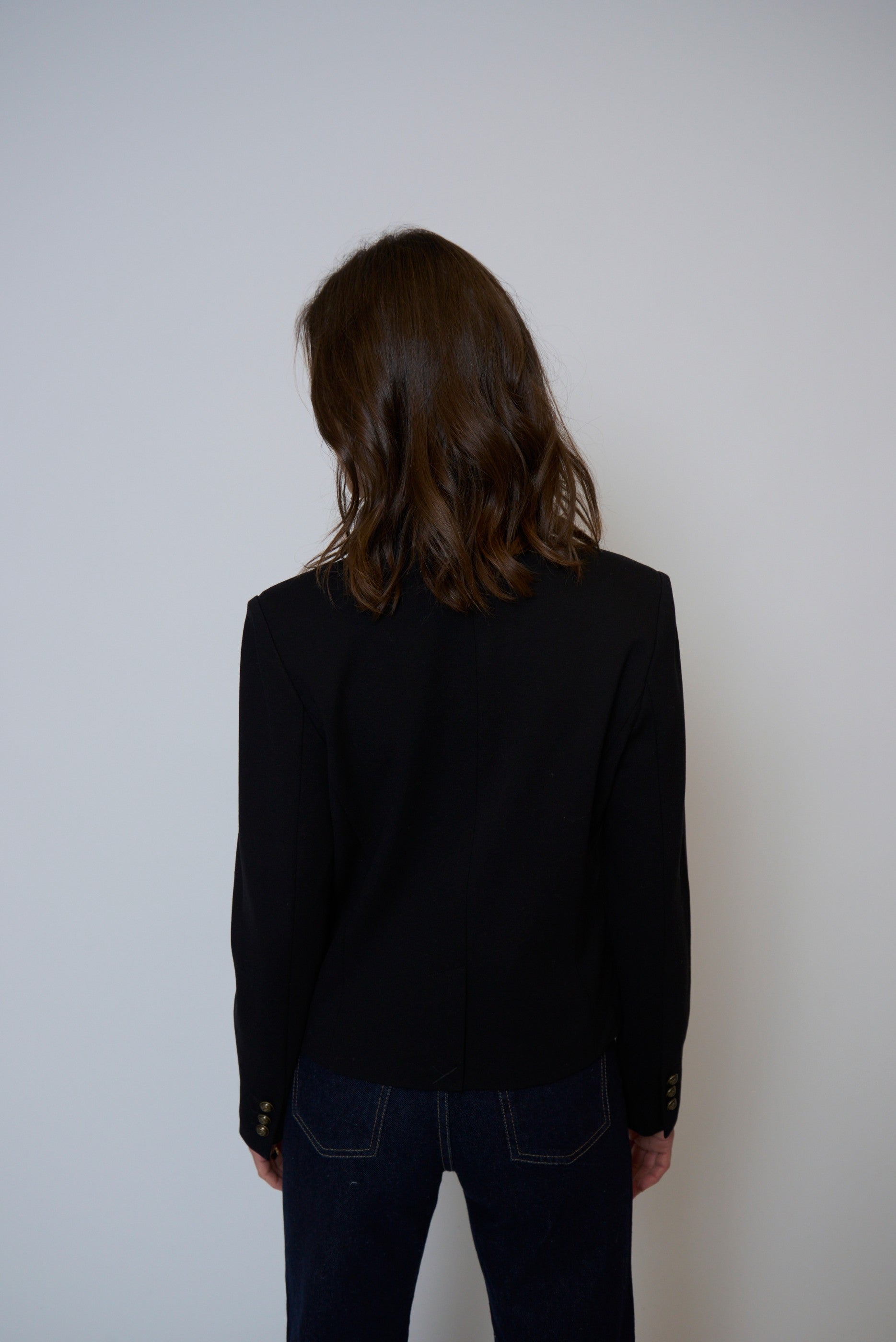 Halsey Ponte Mandarin Collar Jacket