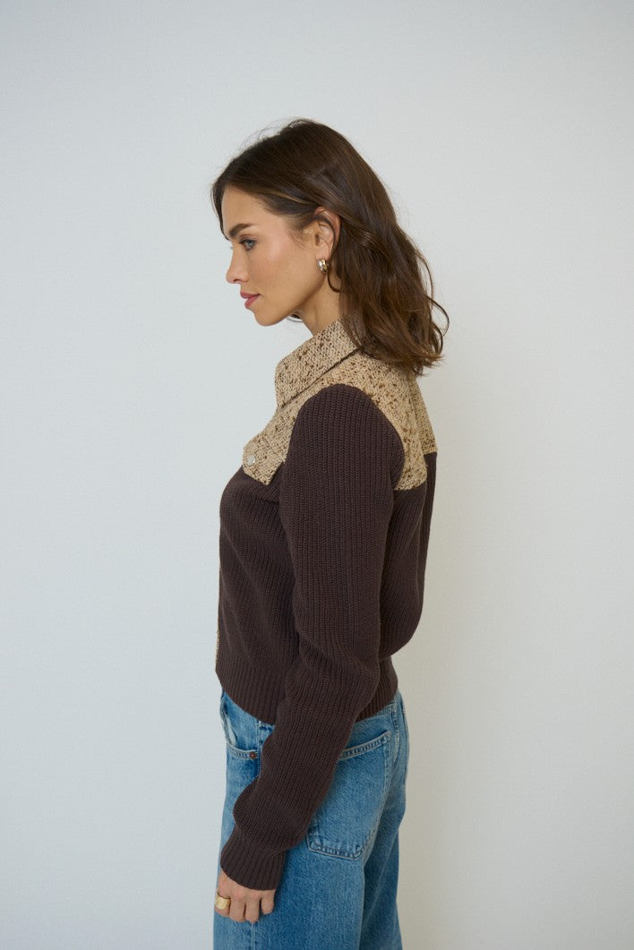 Halsey Tweed And Sweater Jacket