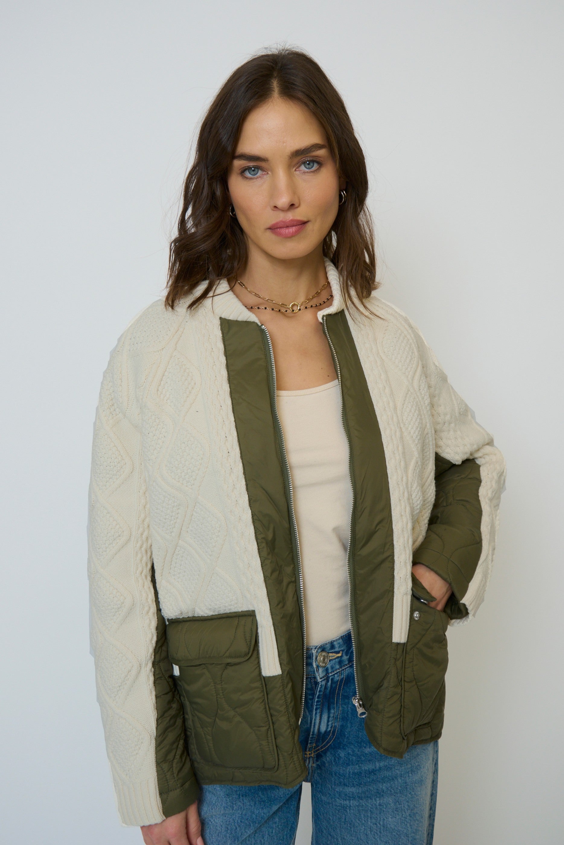 Billie Cable And Quilted Coat
