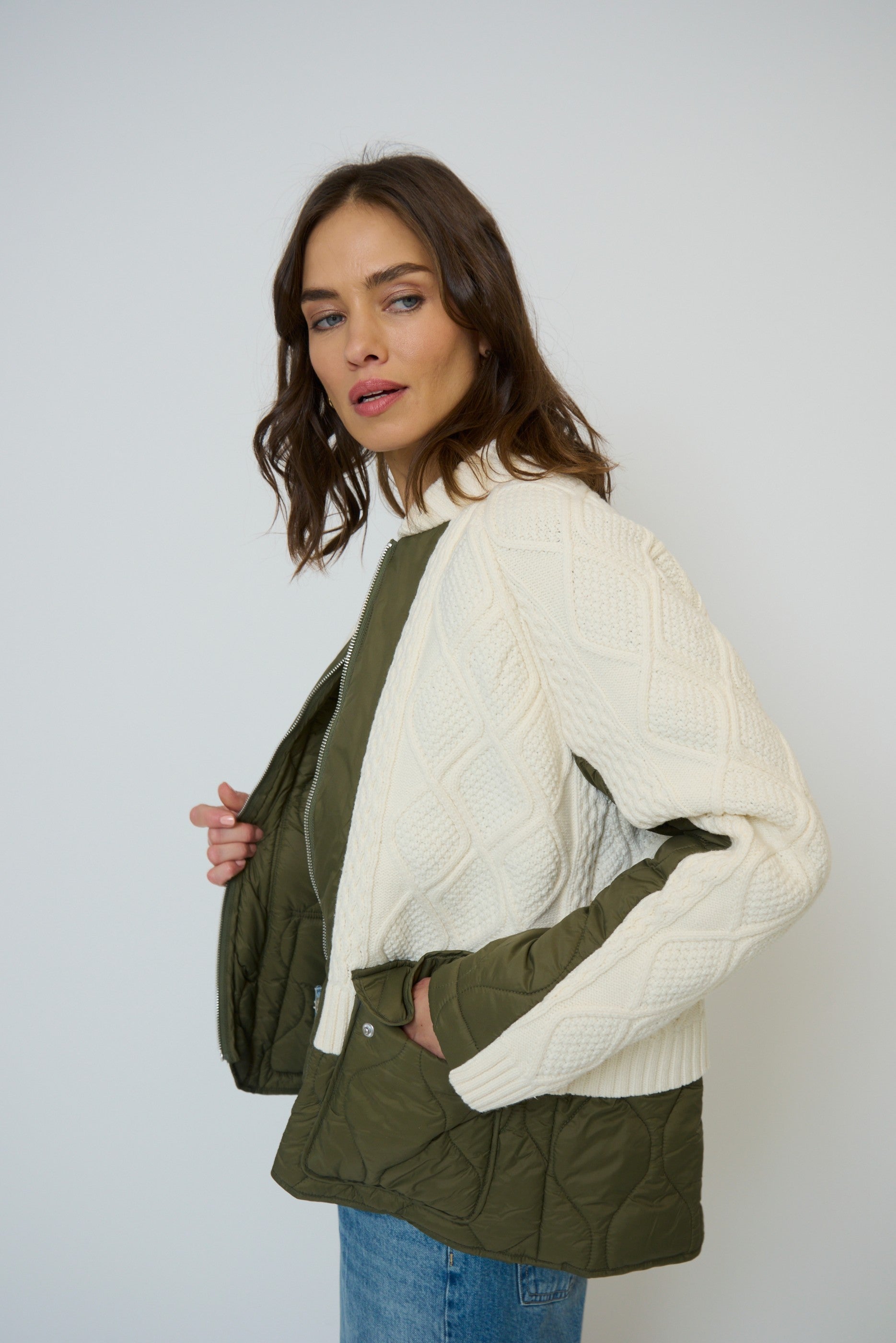 Billie Cable And Quilted Coat