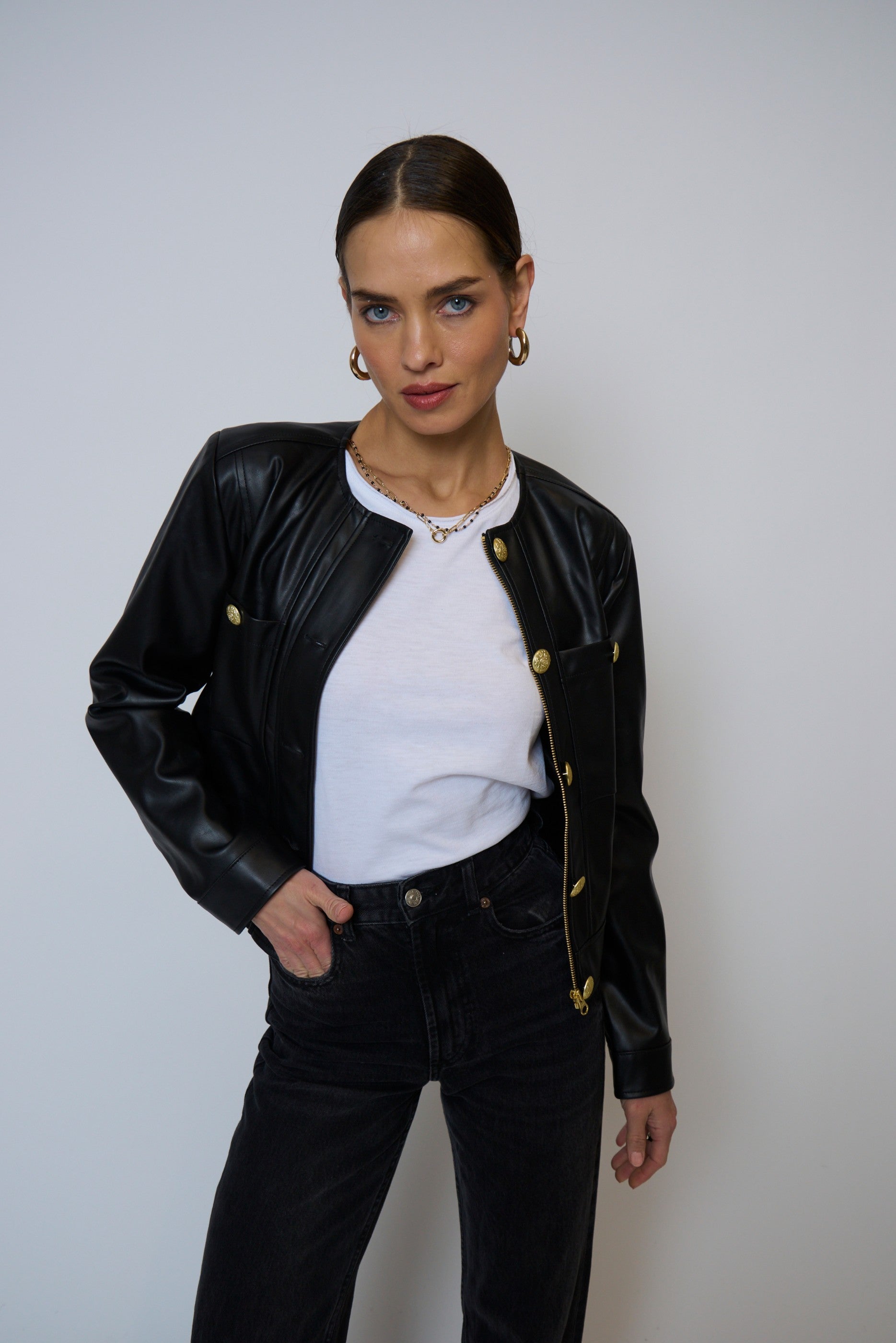 Naomi Vegan Leather Jacket