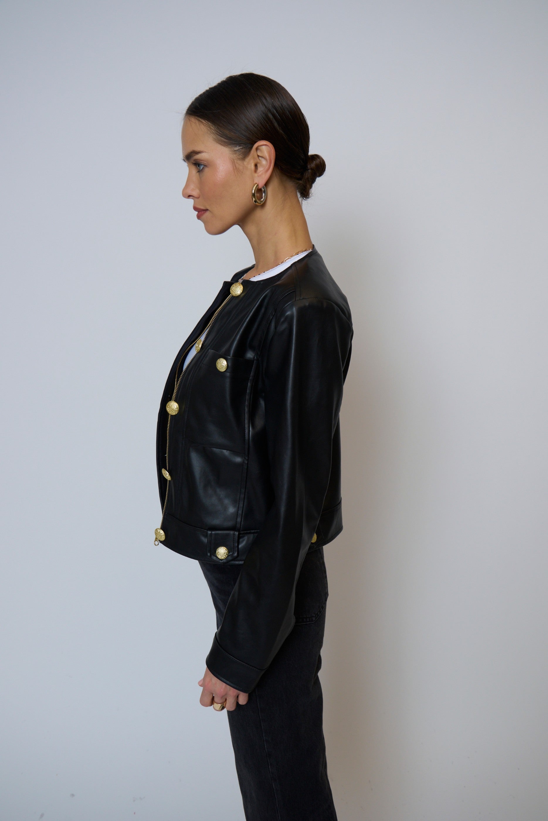 Naomi Vegan Leather Jacket