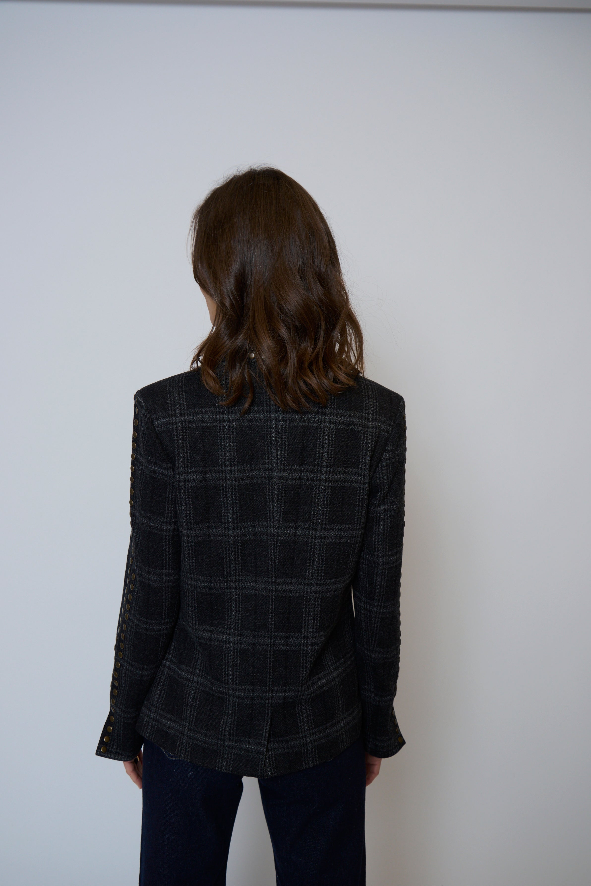Jay Plaid Studded Jacket