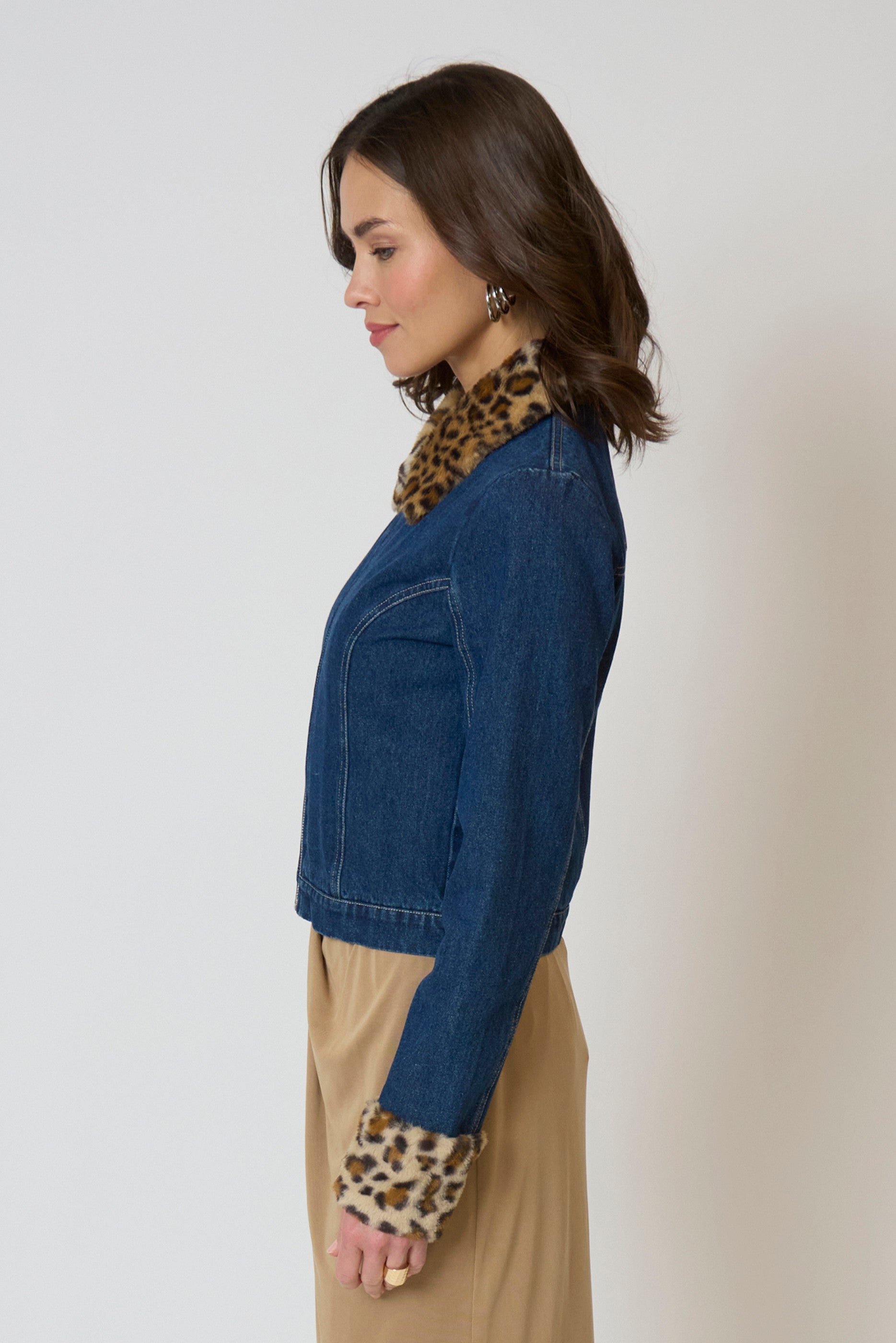 Gia Denim And Fur Jacket