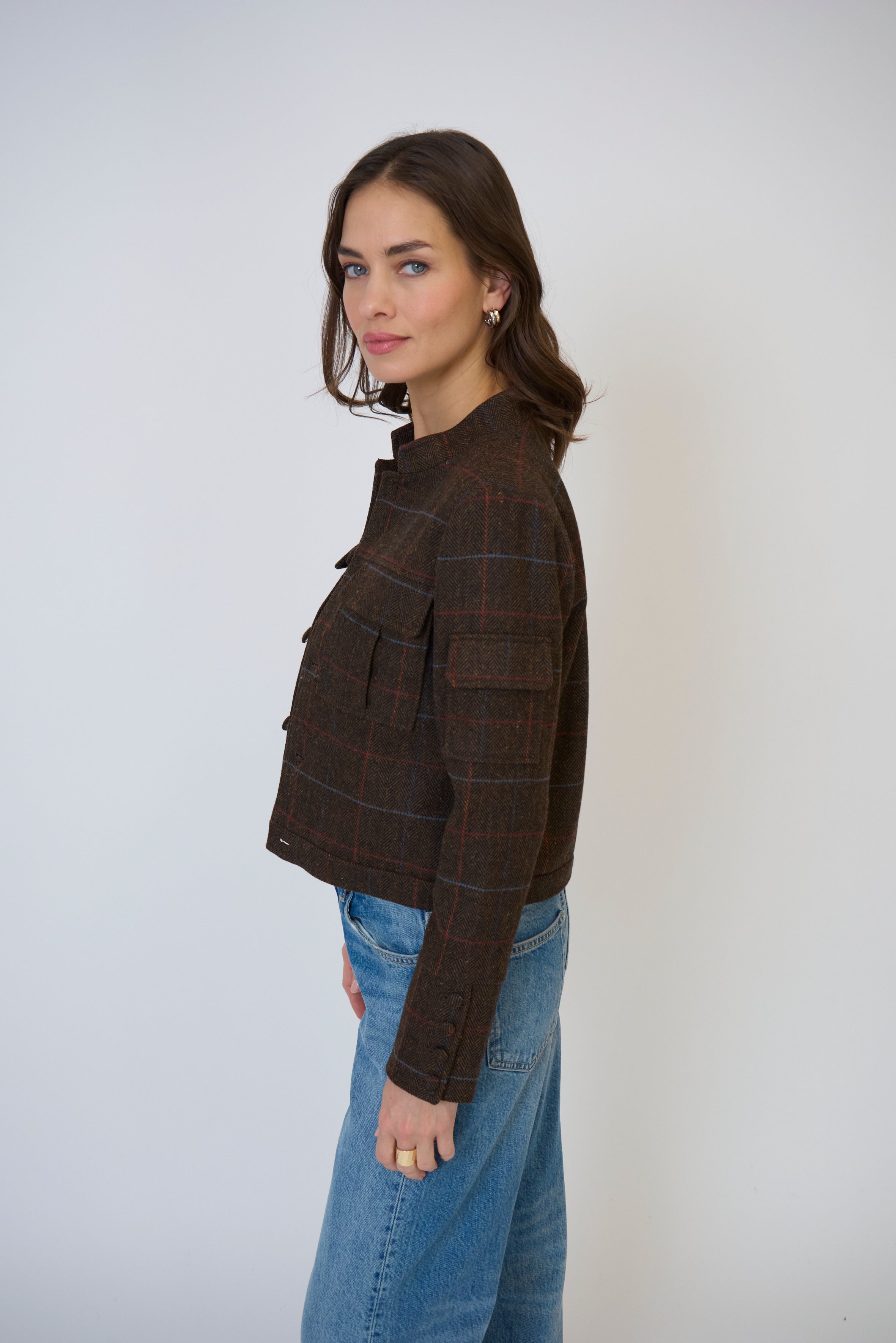 Eden Plaid Military Jacket