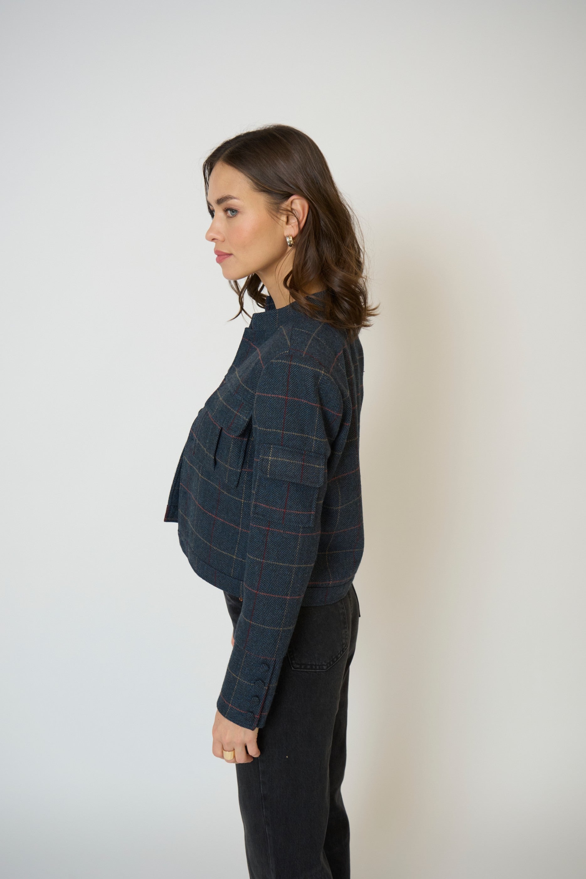 Eden Plaid Military Jacket