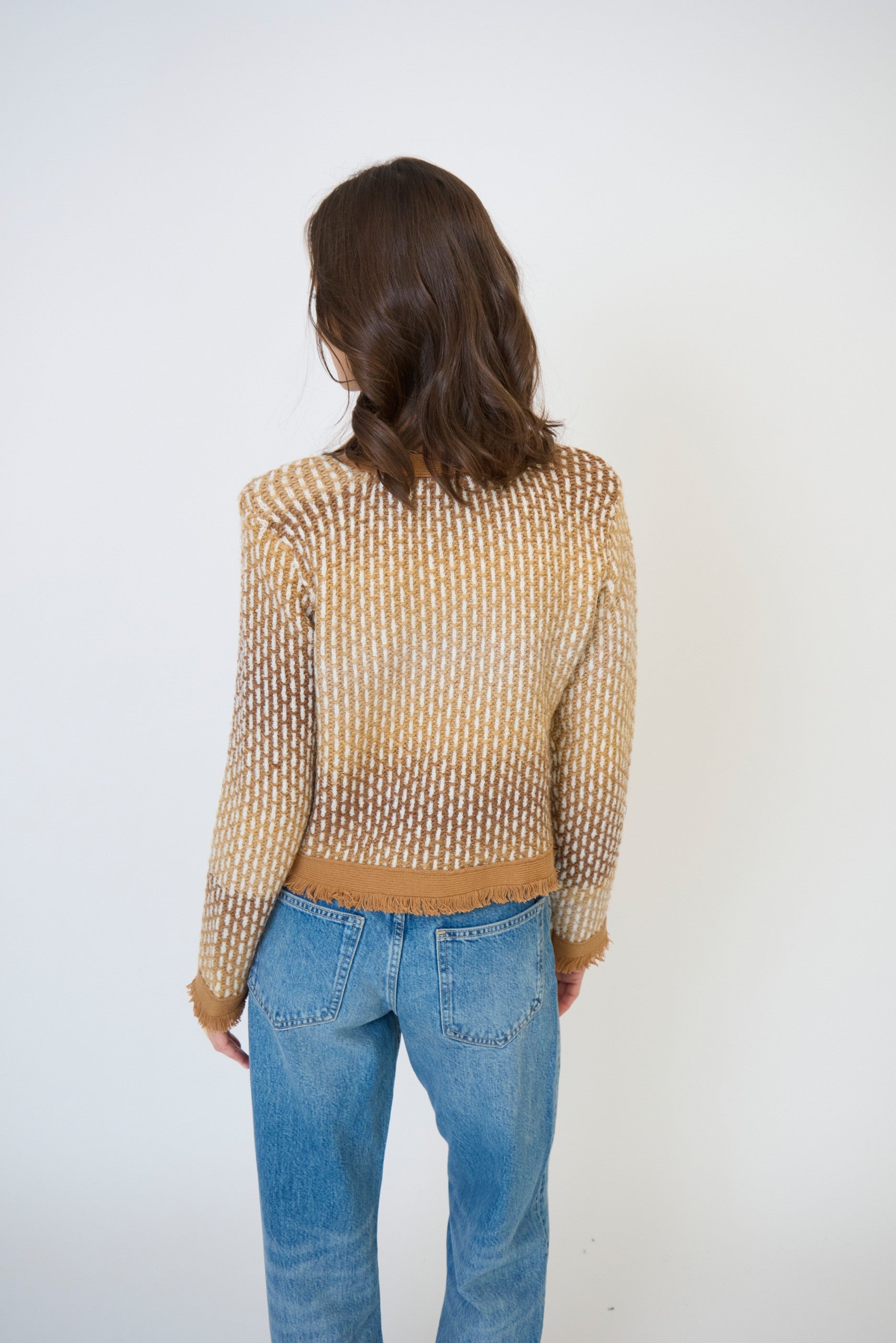 Elyse Spacedye Fringe Jacket