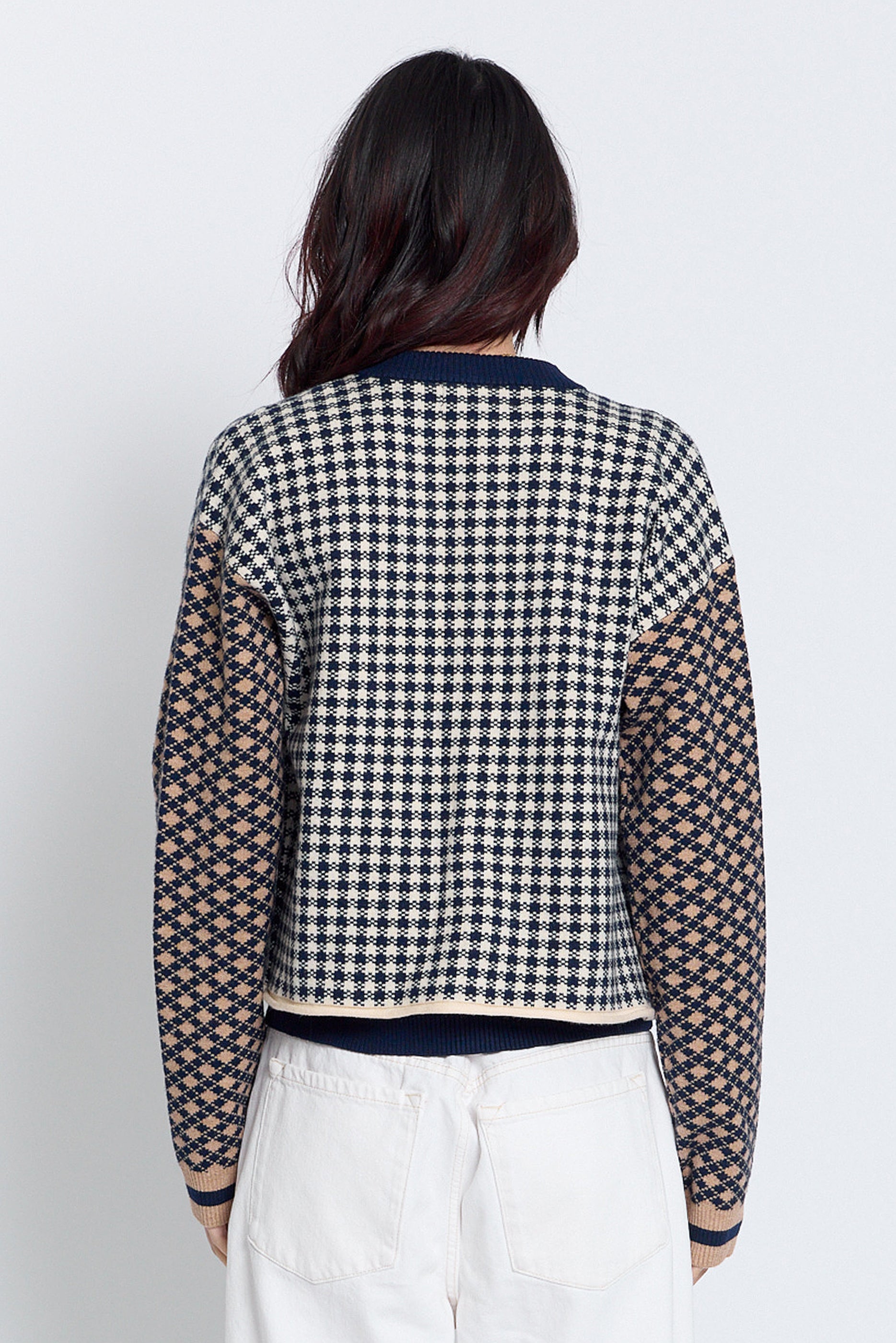 Marlo Mixed Check Cardigan