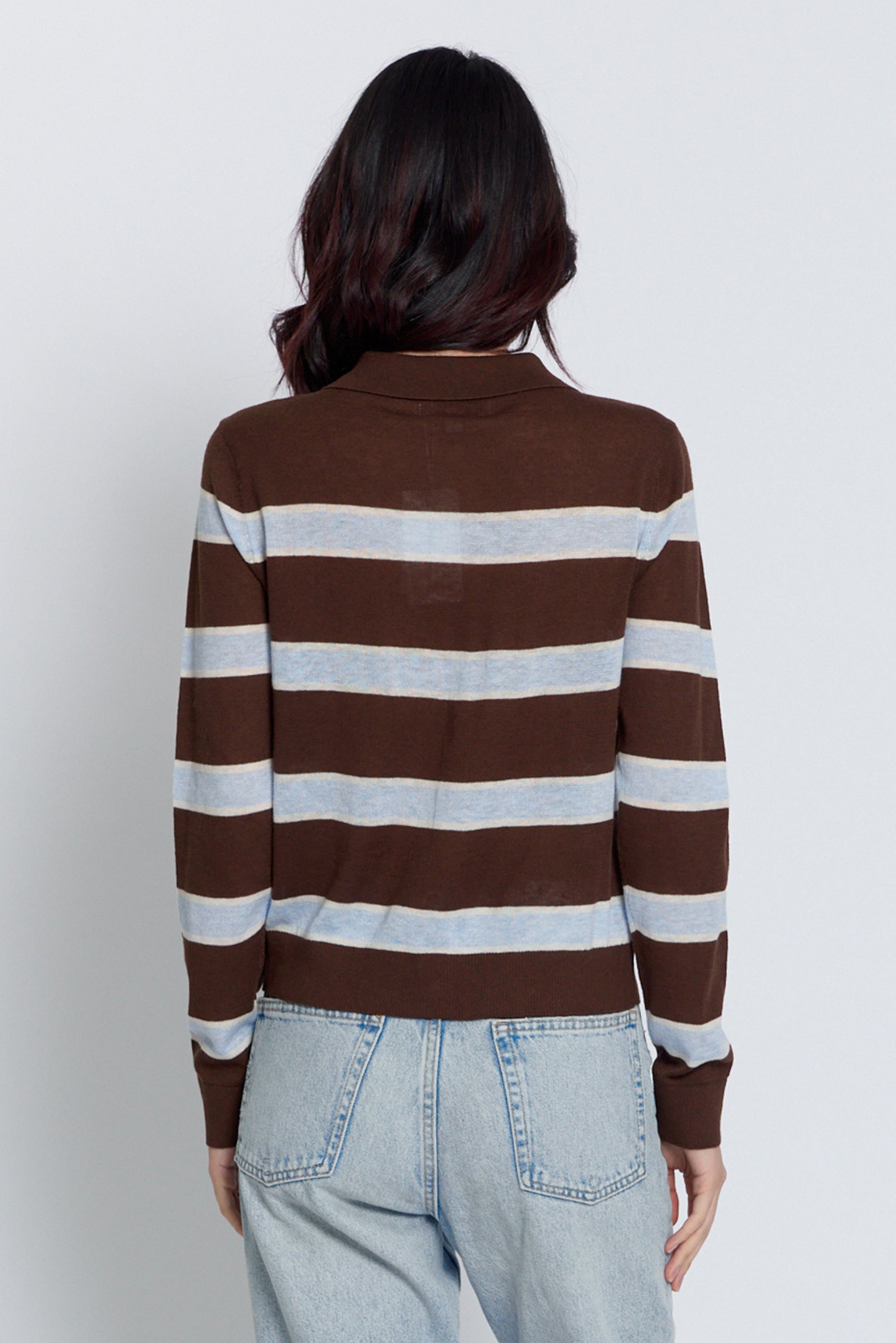 Quinn Striped Sheer Button Up