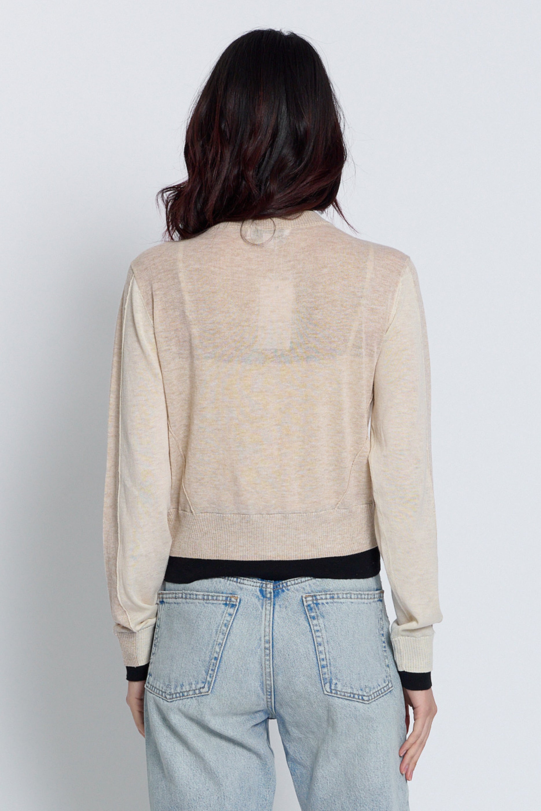 Quinn Colorblocked Sheer Cardigan