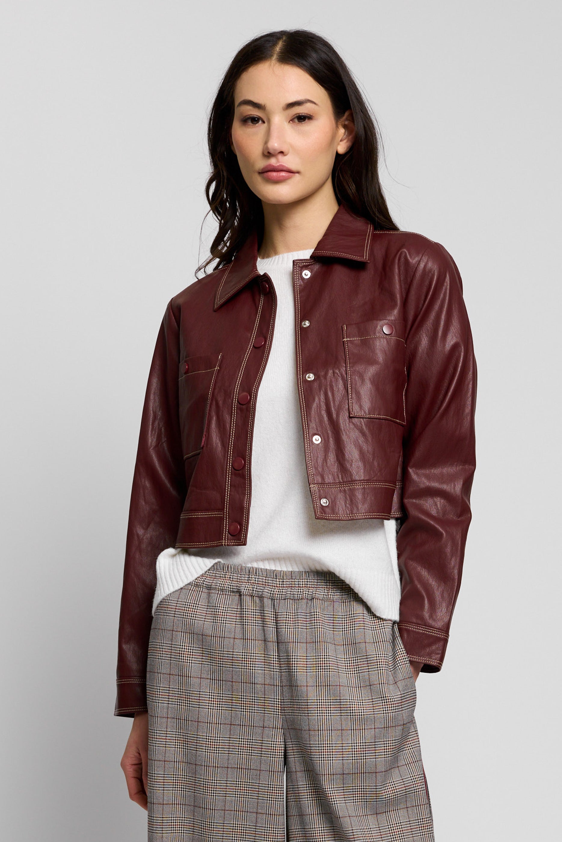 Hazel Topstitched Jacket