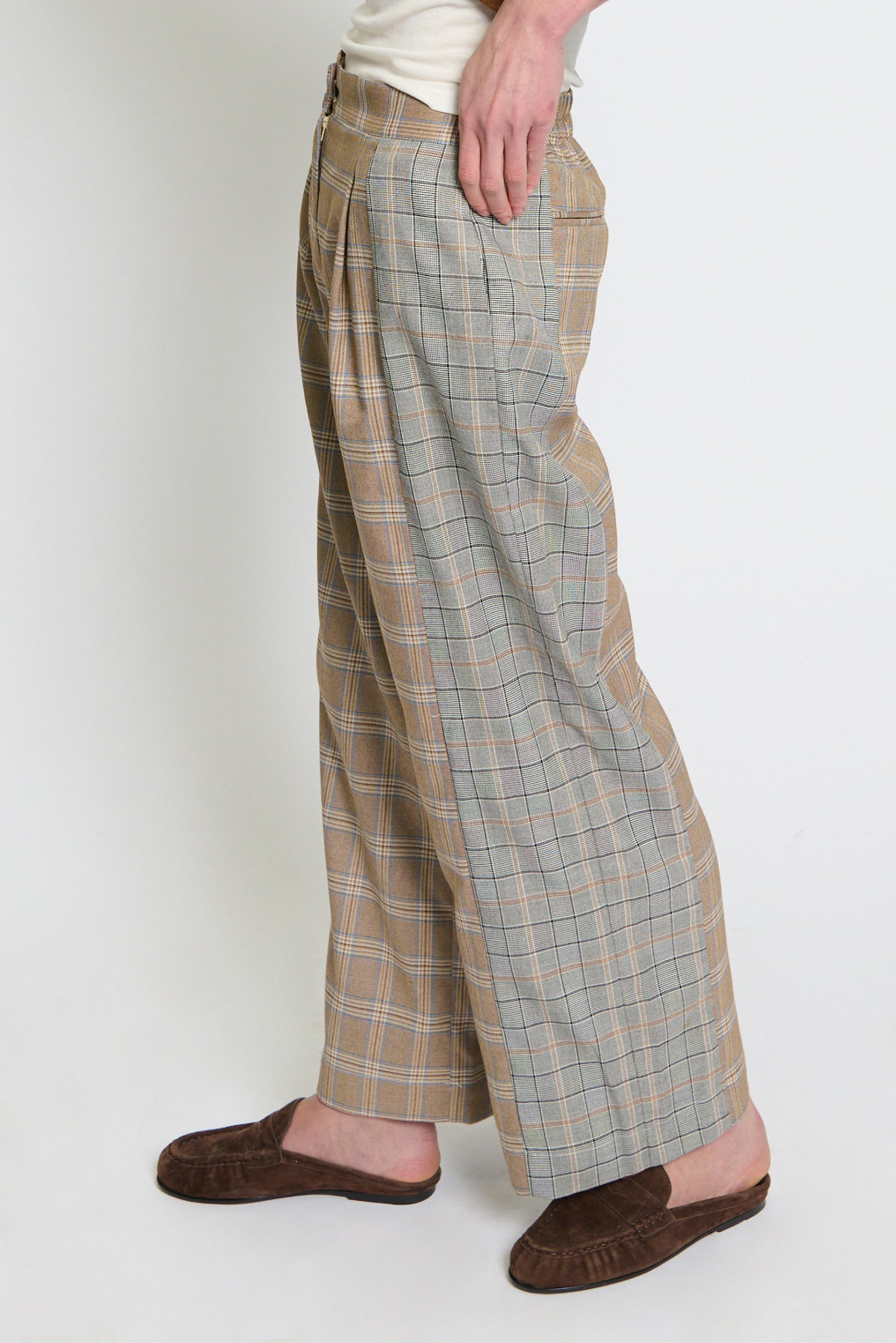 Sienna Mixed Plaid Trouser
