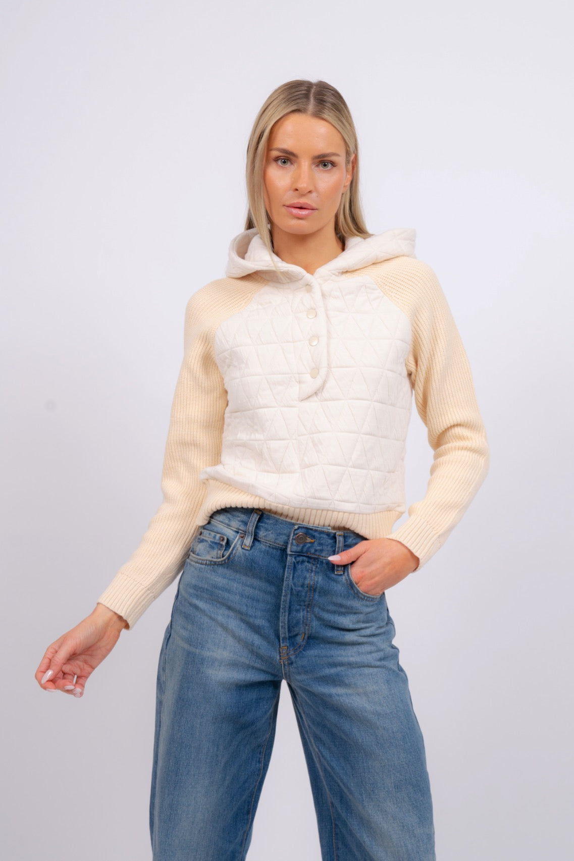 Sadie Mixed Media Hoodie