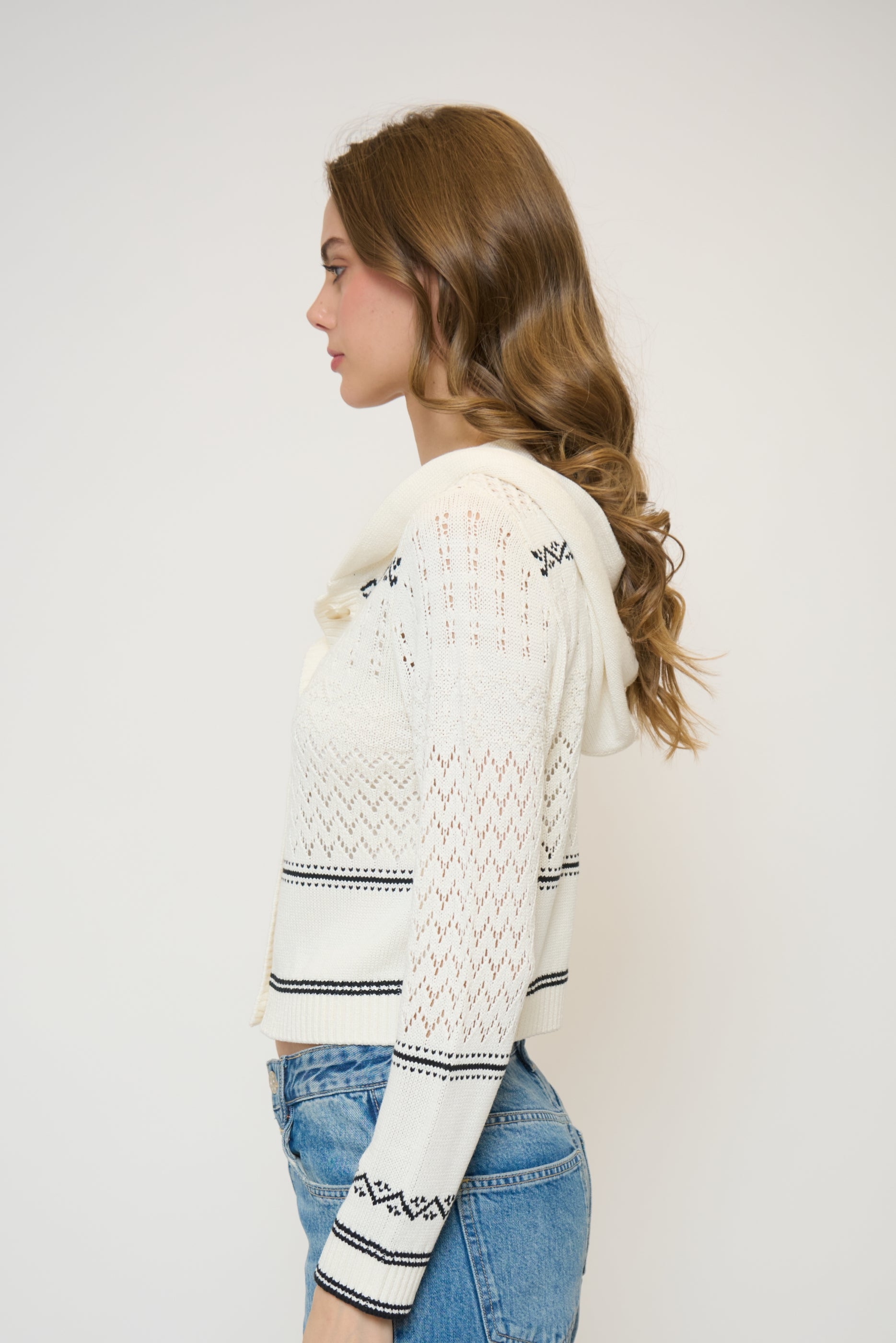 North Nautical Hooded Cardi