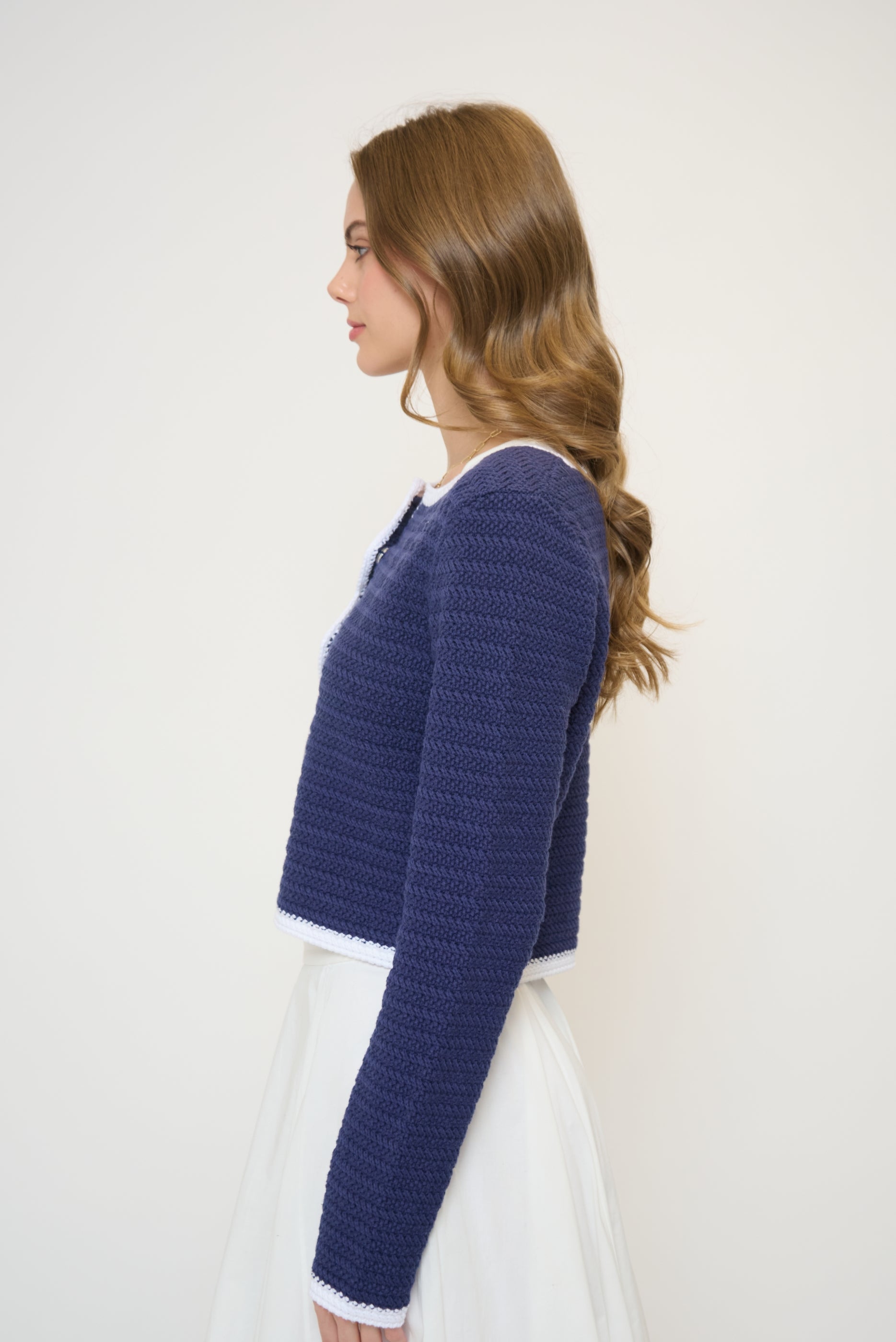 Wren Scallop Crochet Cardigan