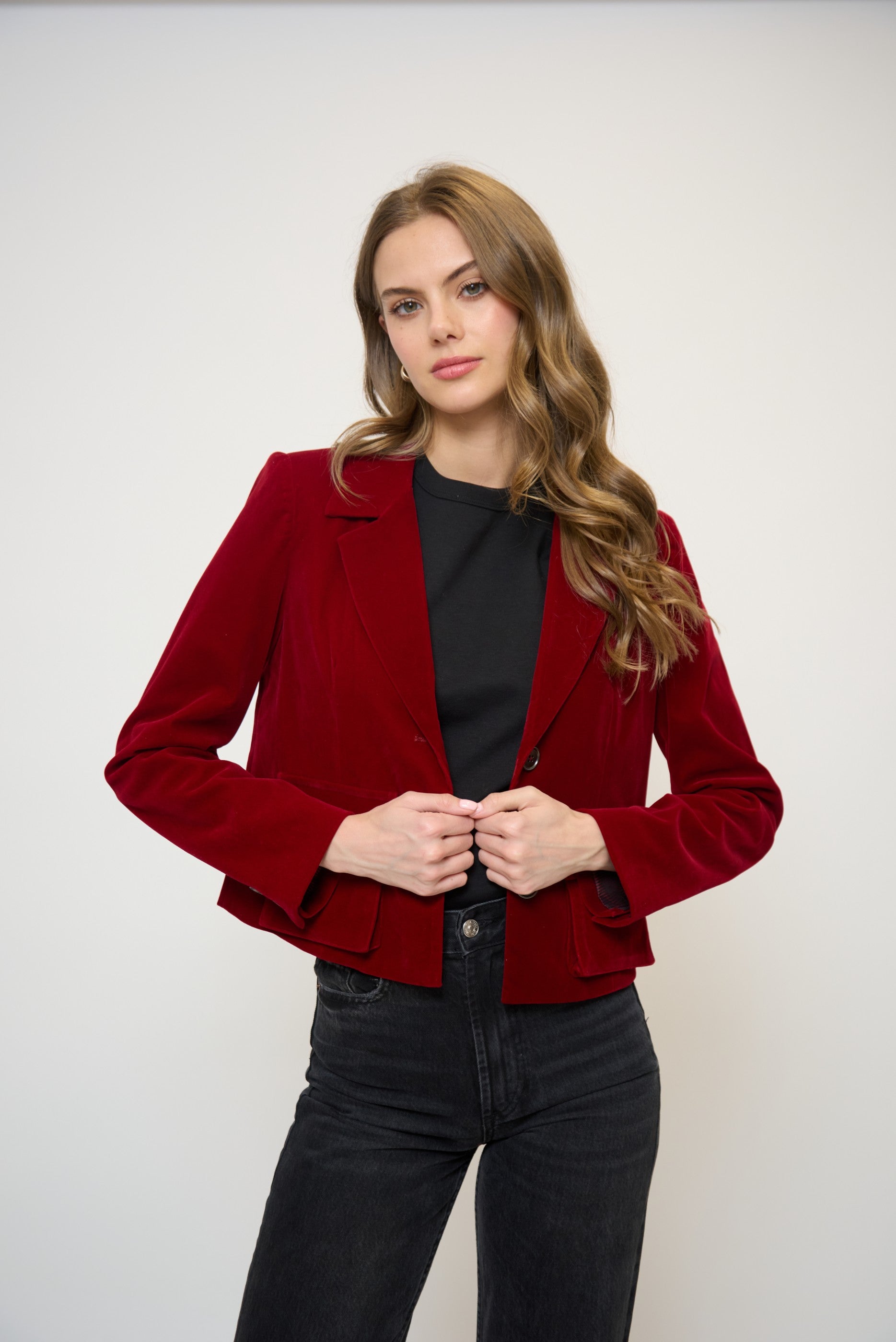 Ember Velvet Boxy Blazer