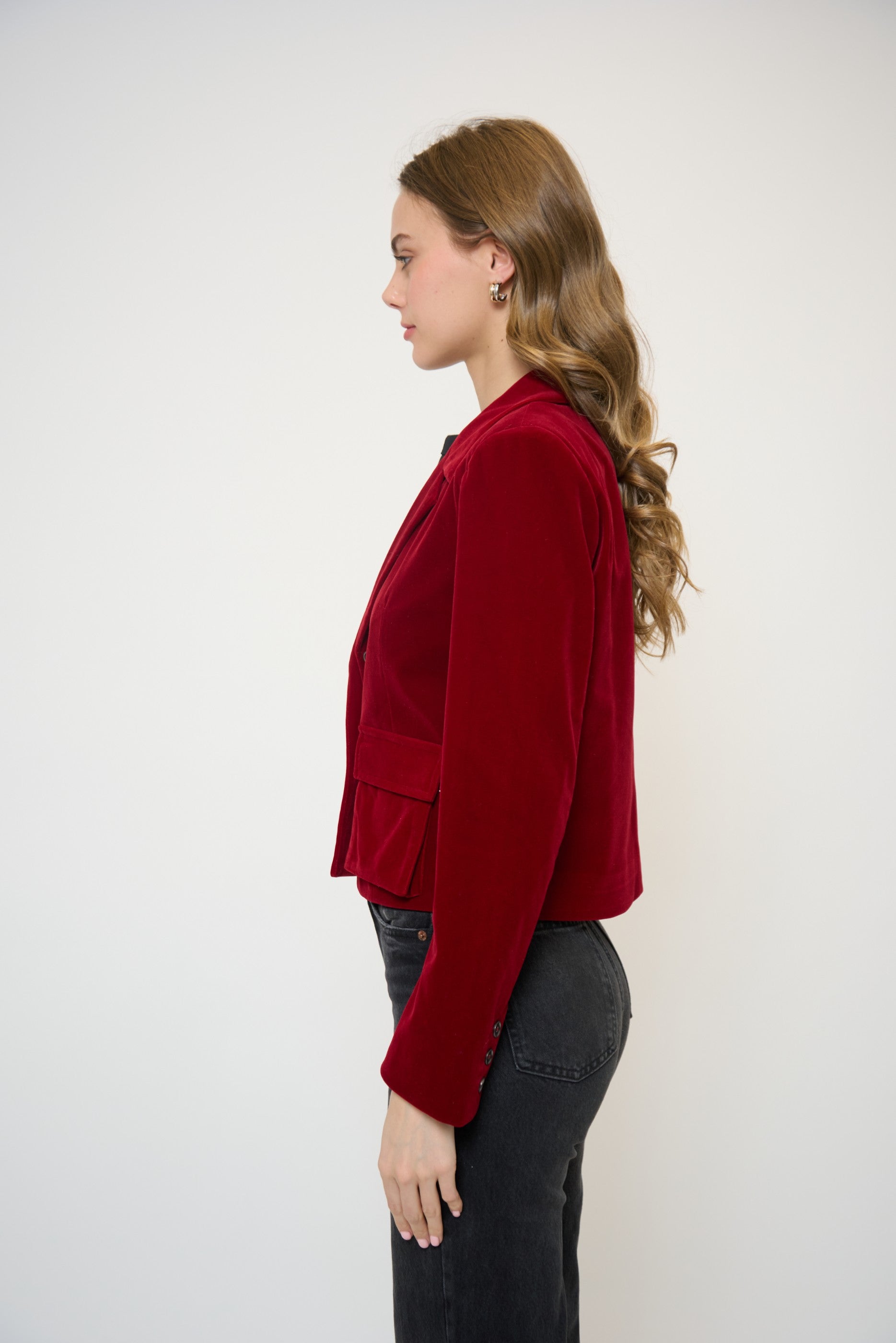 Ember Velvet Boxy Blazer