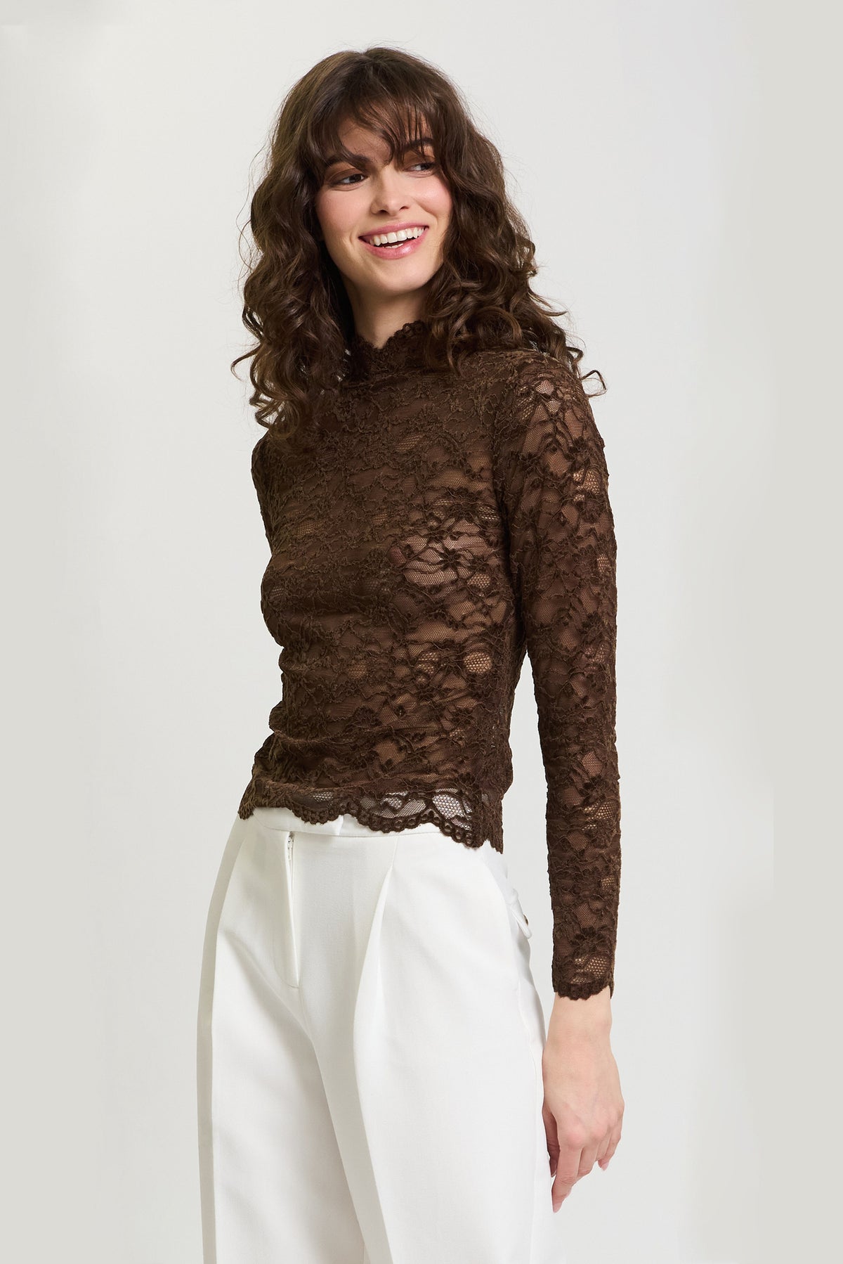 Dakota Long Sleeve Stretch Lace
