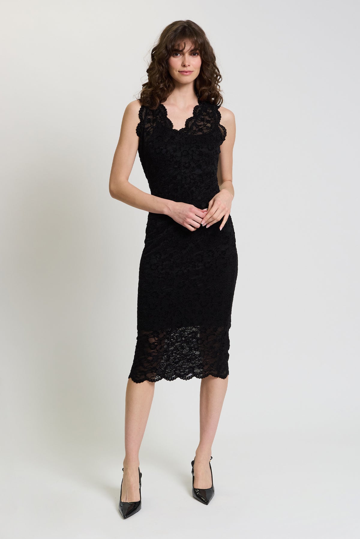 Dakota Stretch Lace Halter Dress