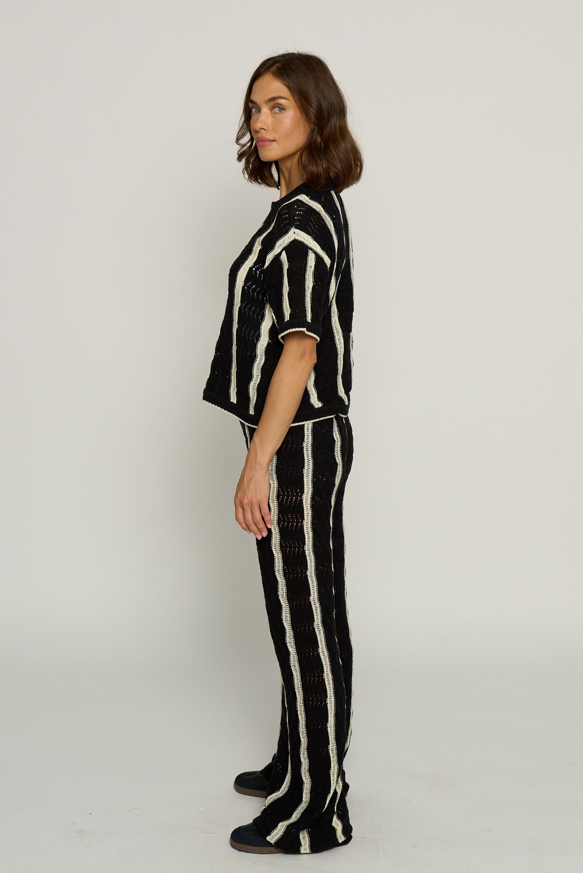 Novelty Stitch Polo Pullover