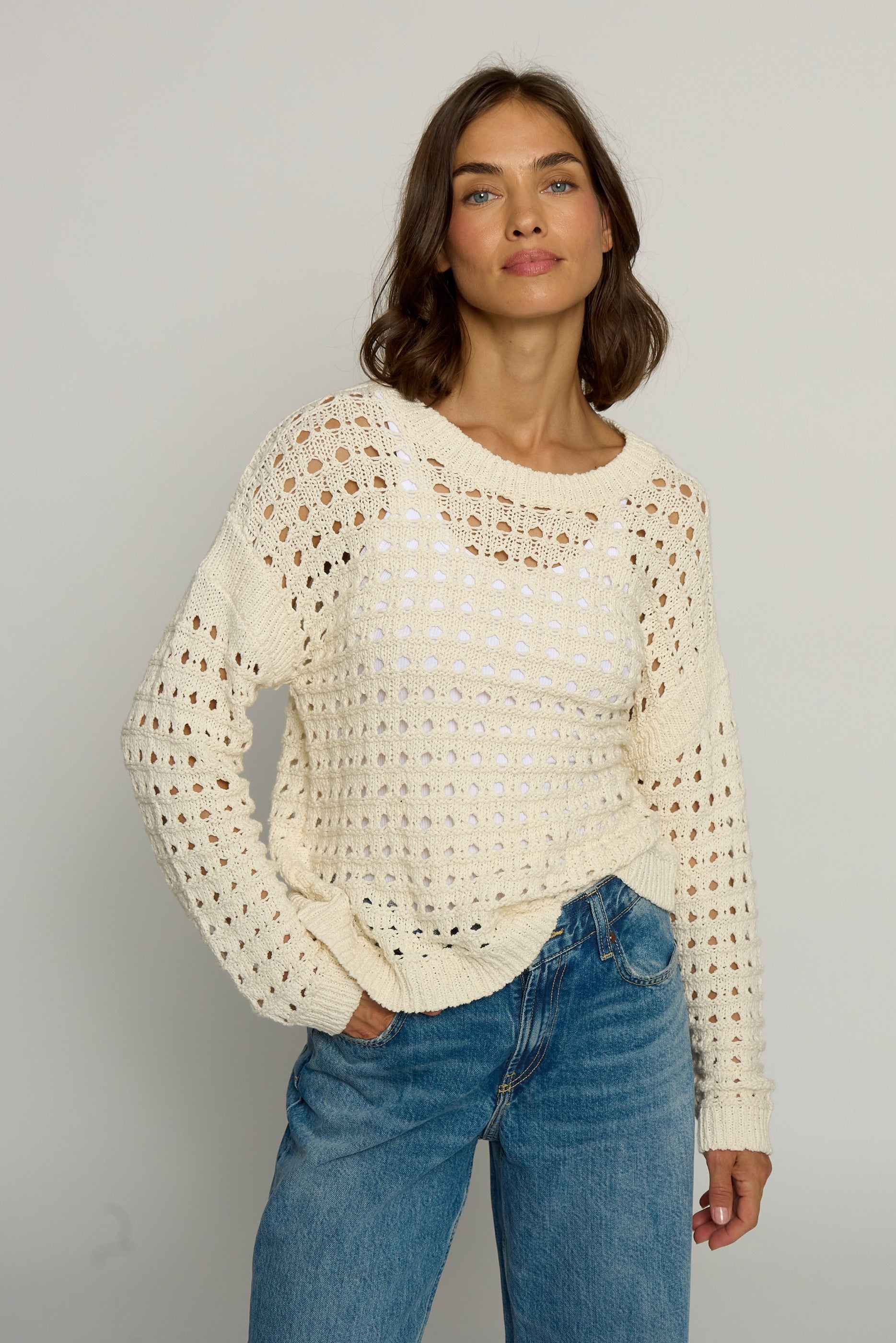 Open Stitch Boatneck