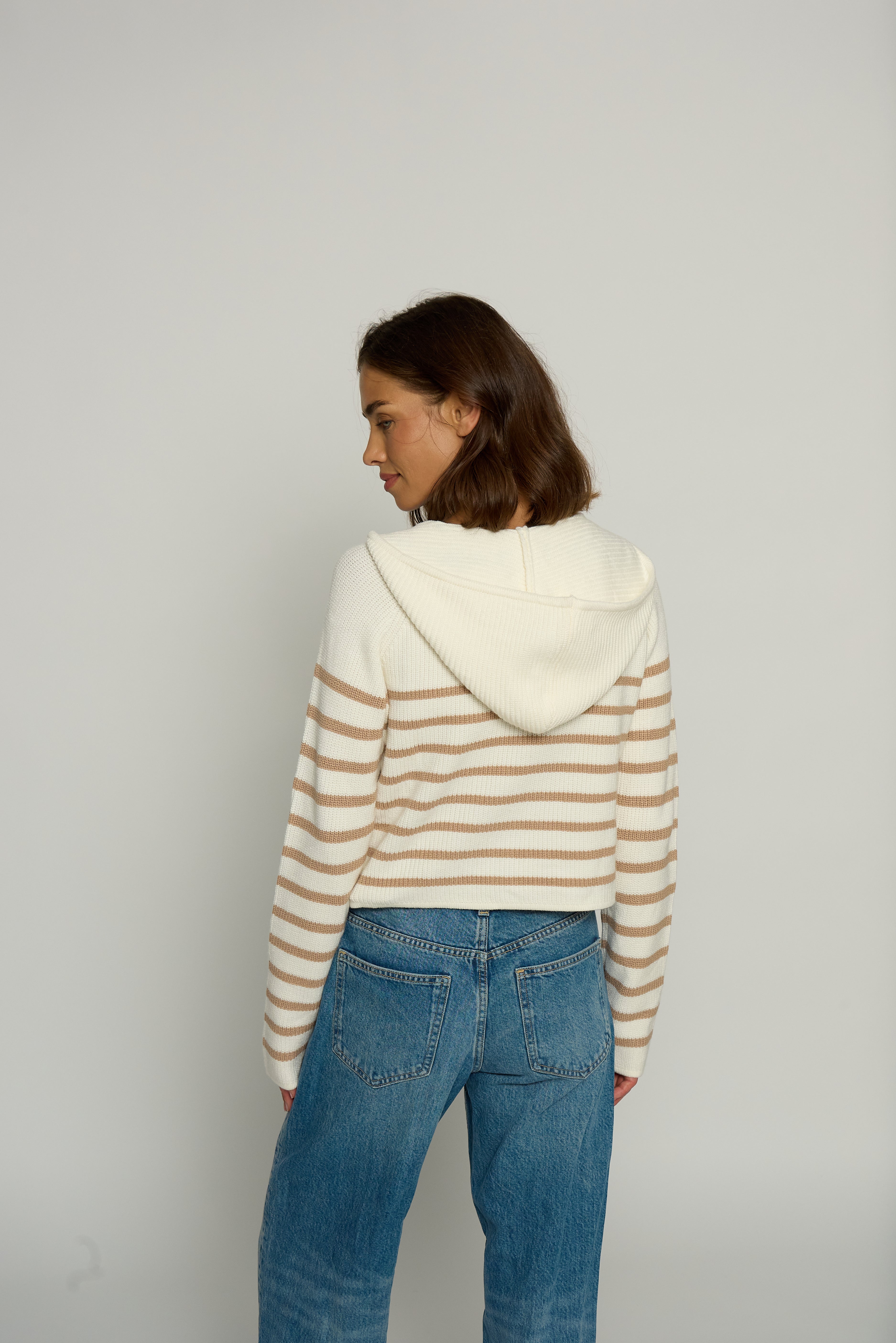 Striped Dickey Sweater Jacket