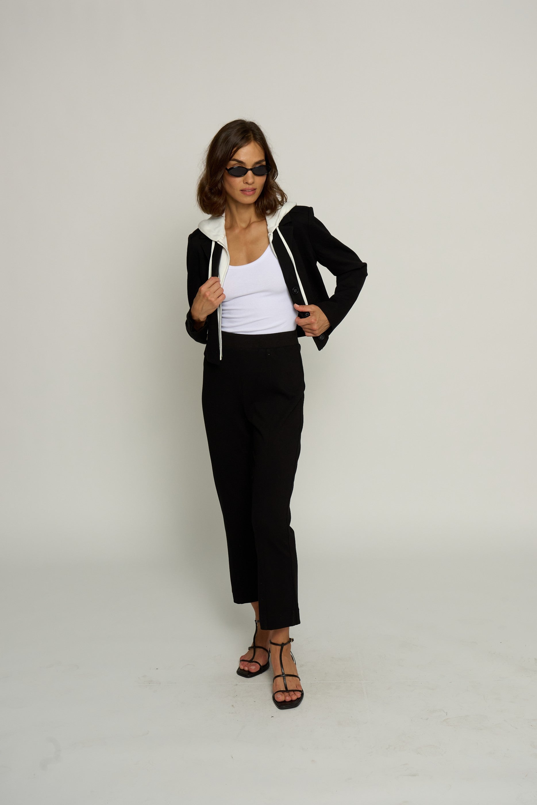 Cropped Fitted Dickey Jacket