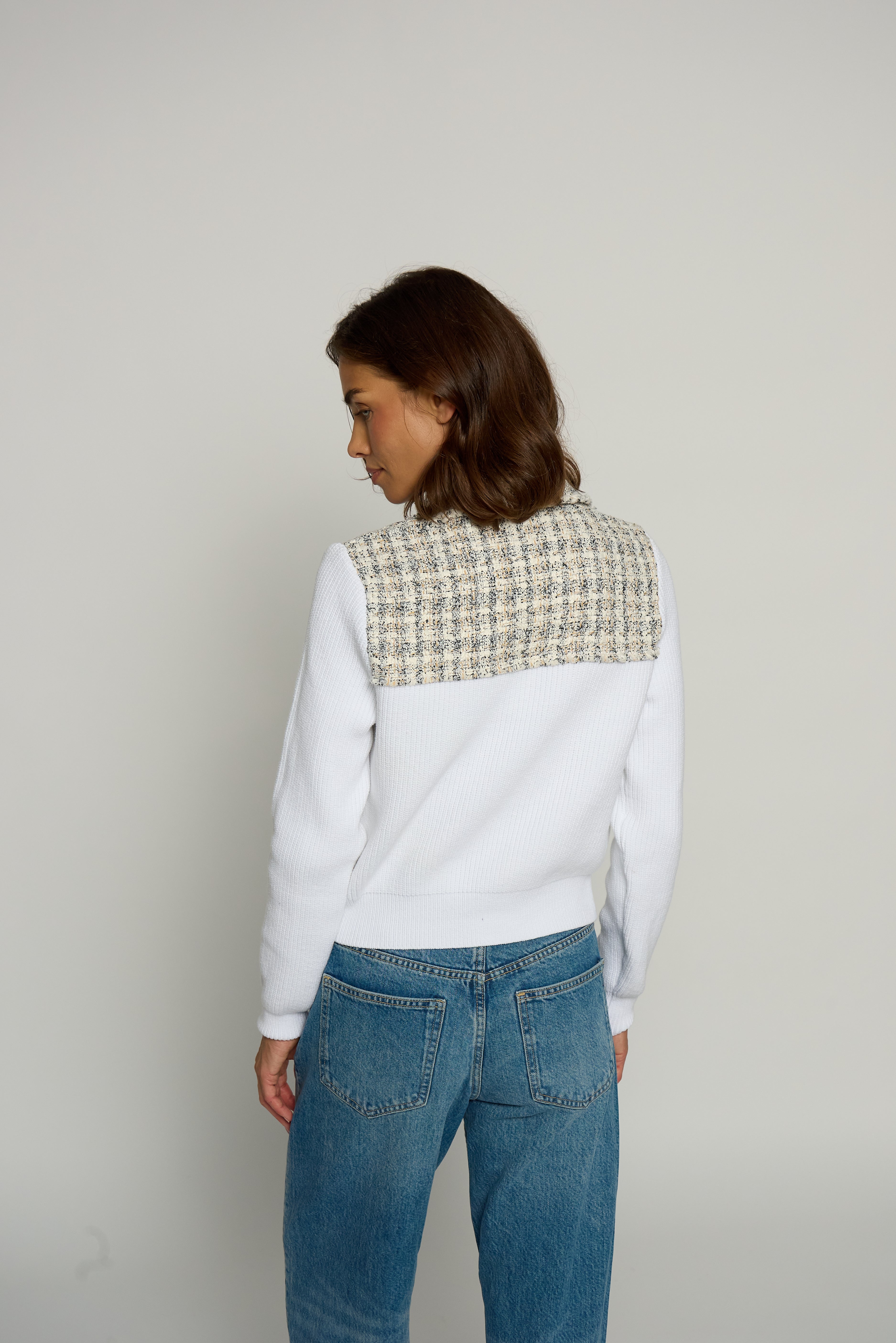 Tweed And Sweater Jacket