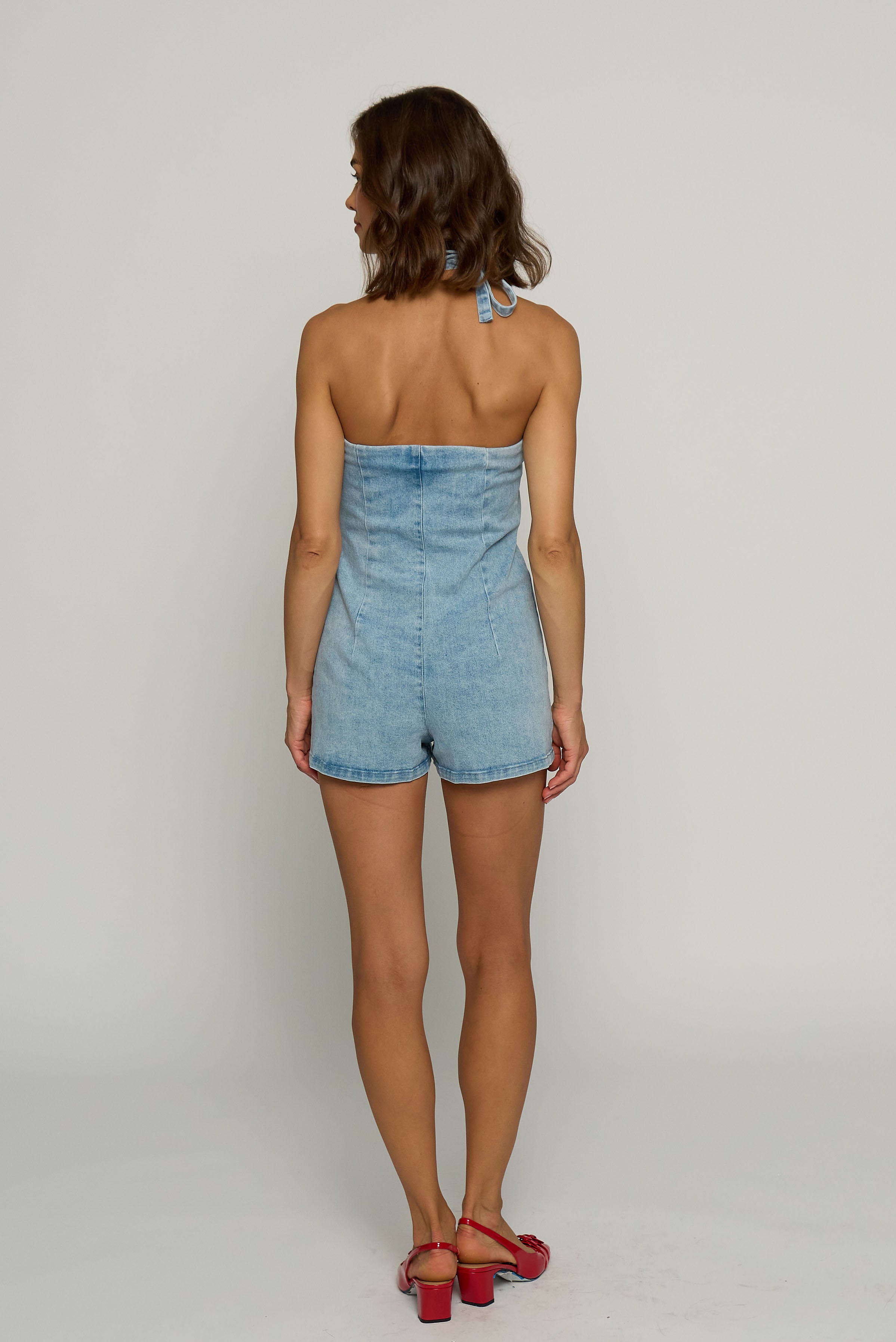 Denim Suiting Romper