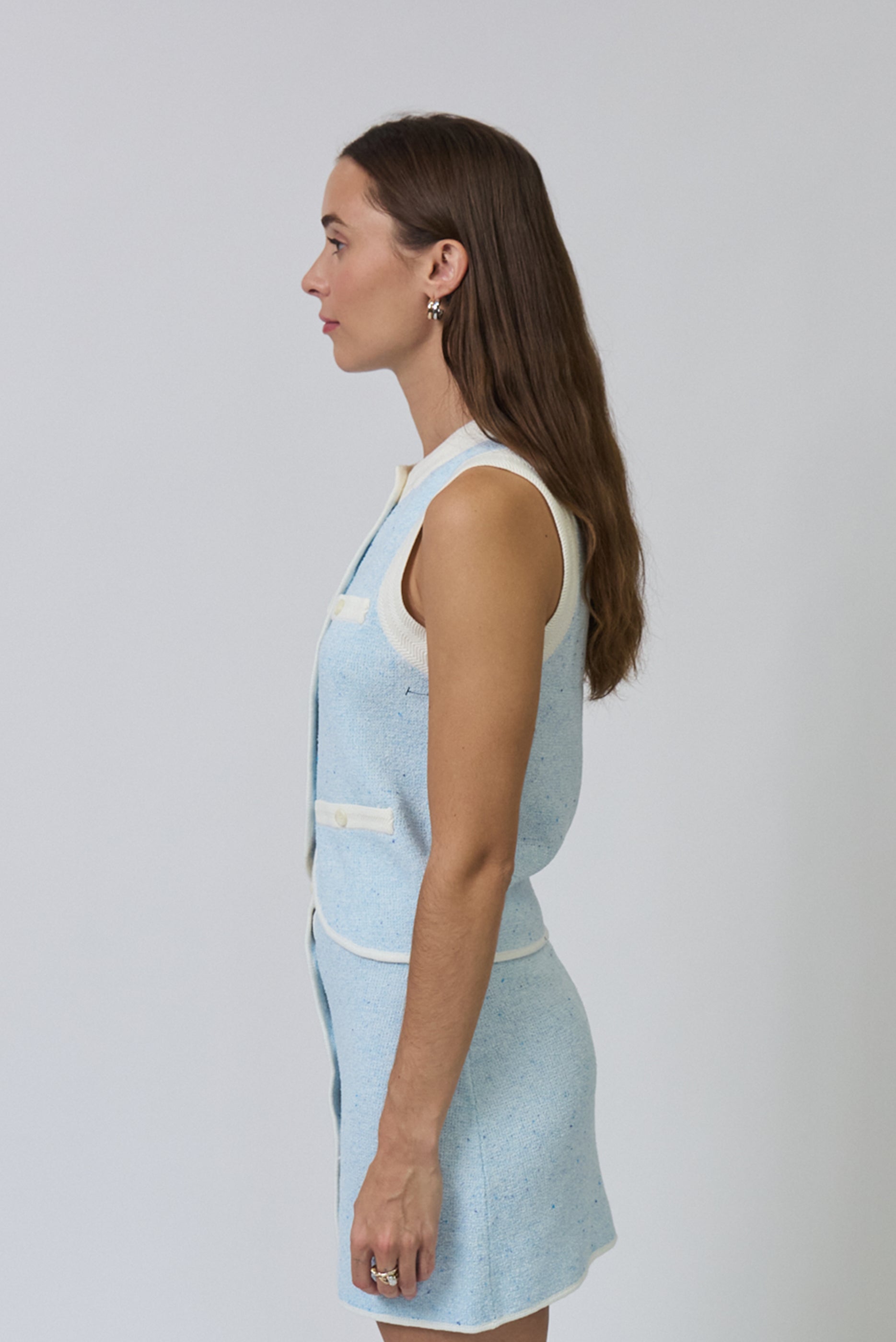 Celeste Tweed Yarn Vest