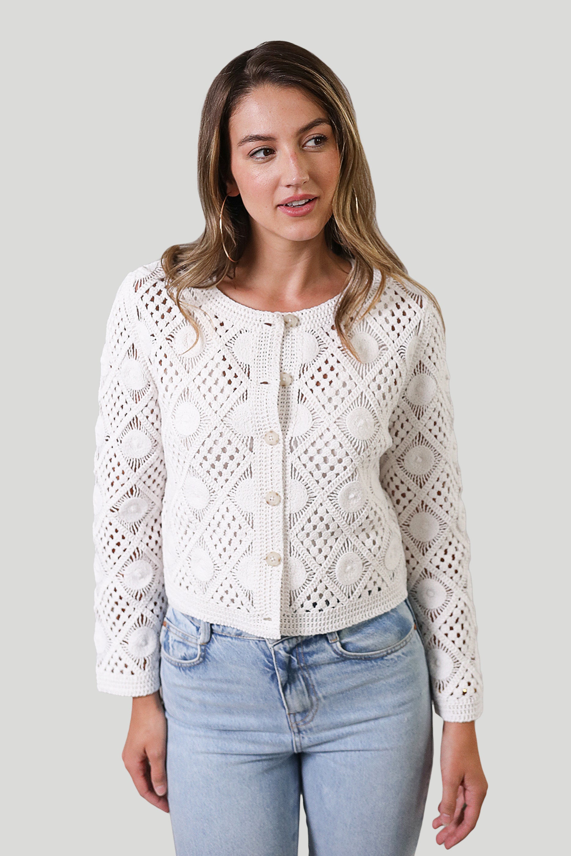 Violete Crochet Cardigan