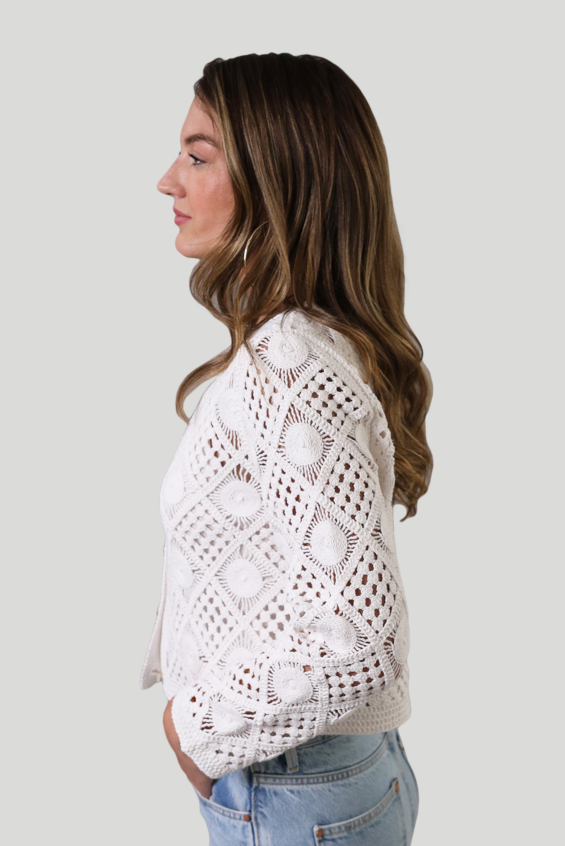 Violete Crochet Cardigan
