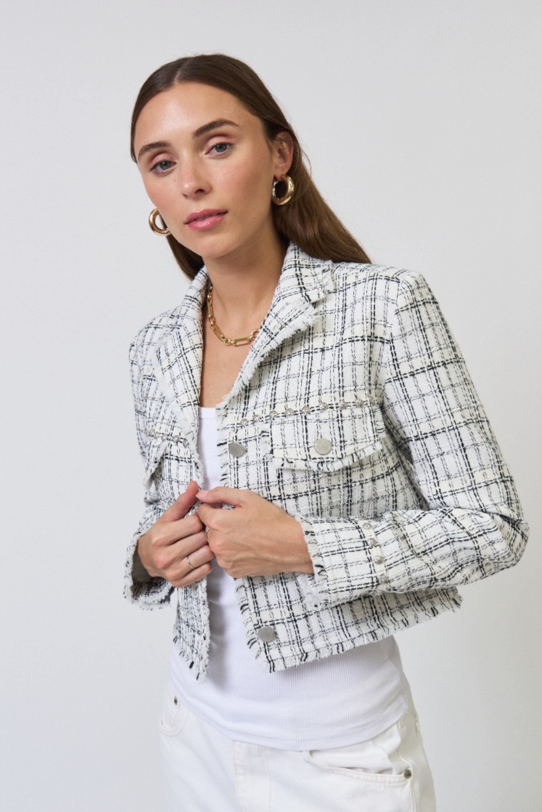 Logan Studded Tweed Jacket