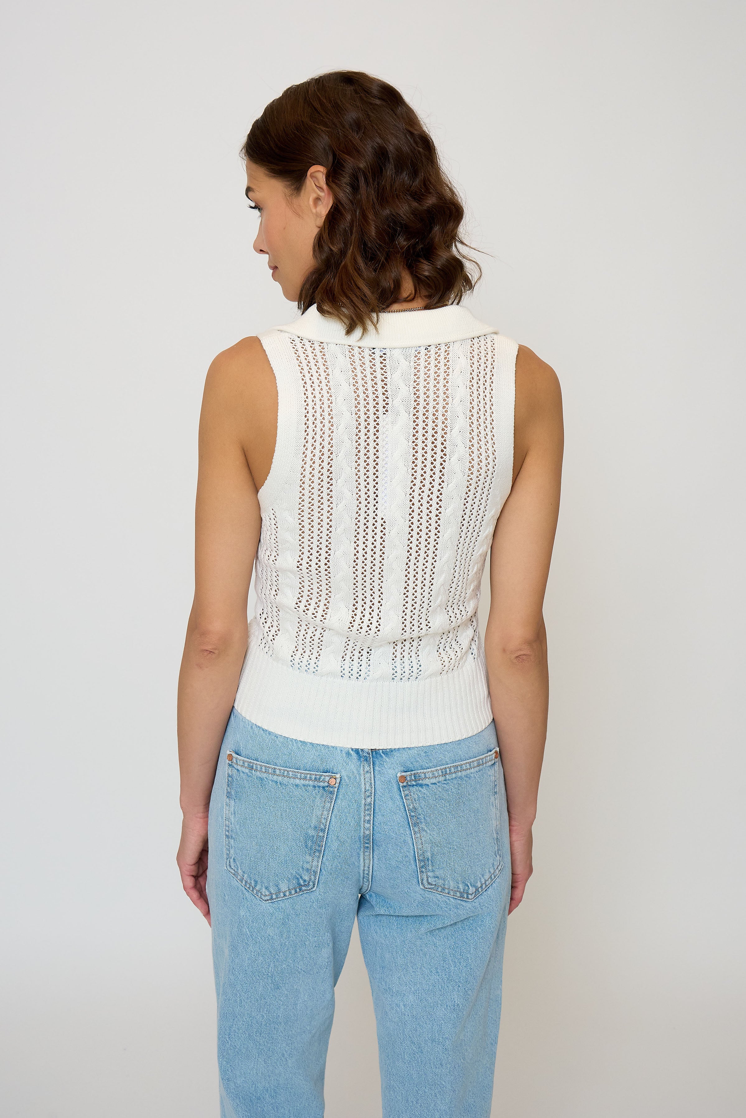 Sienna Sleeveless Cable Vest