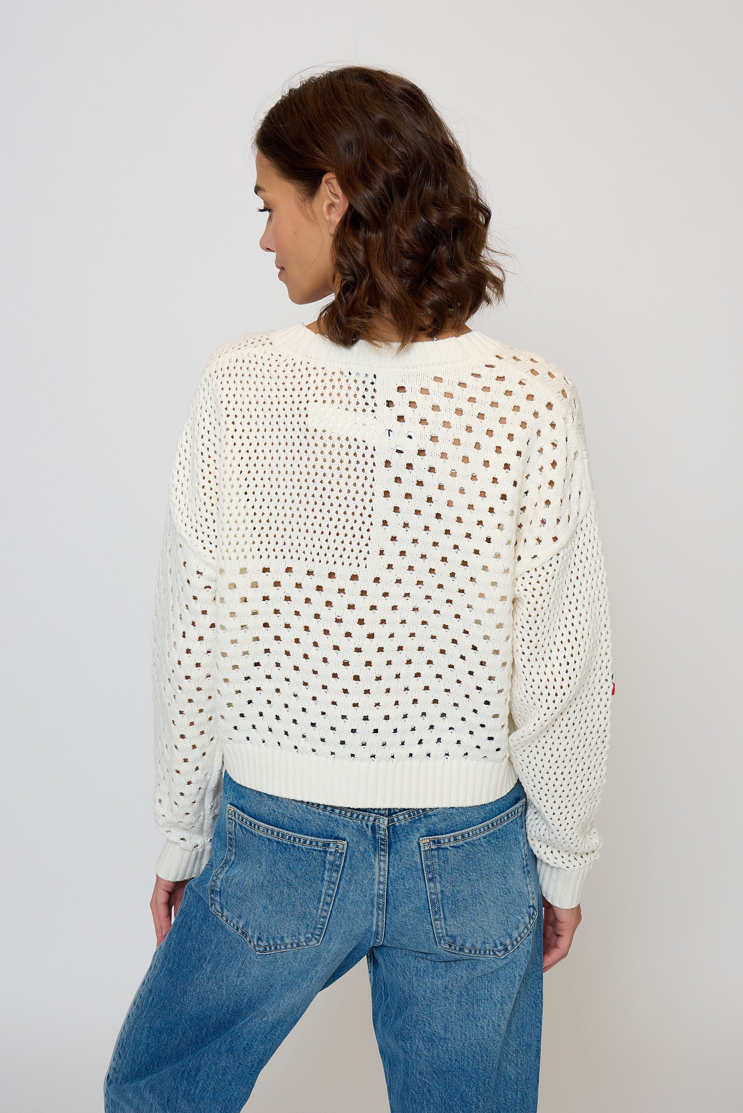 Darcy Open Stitch Embroidered Cardigan