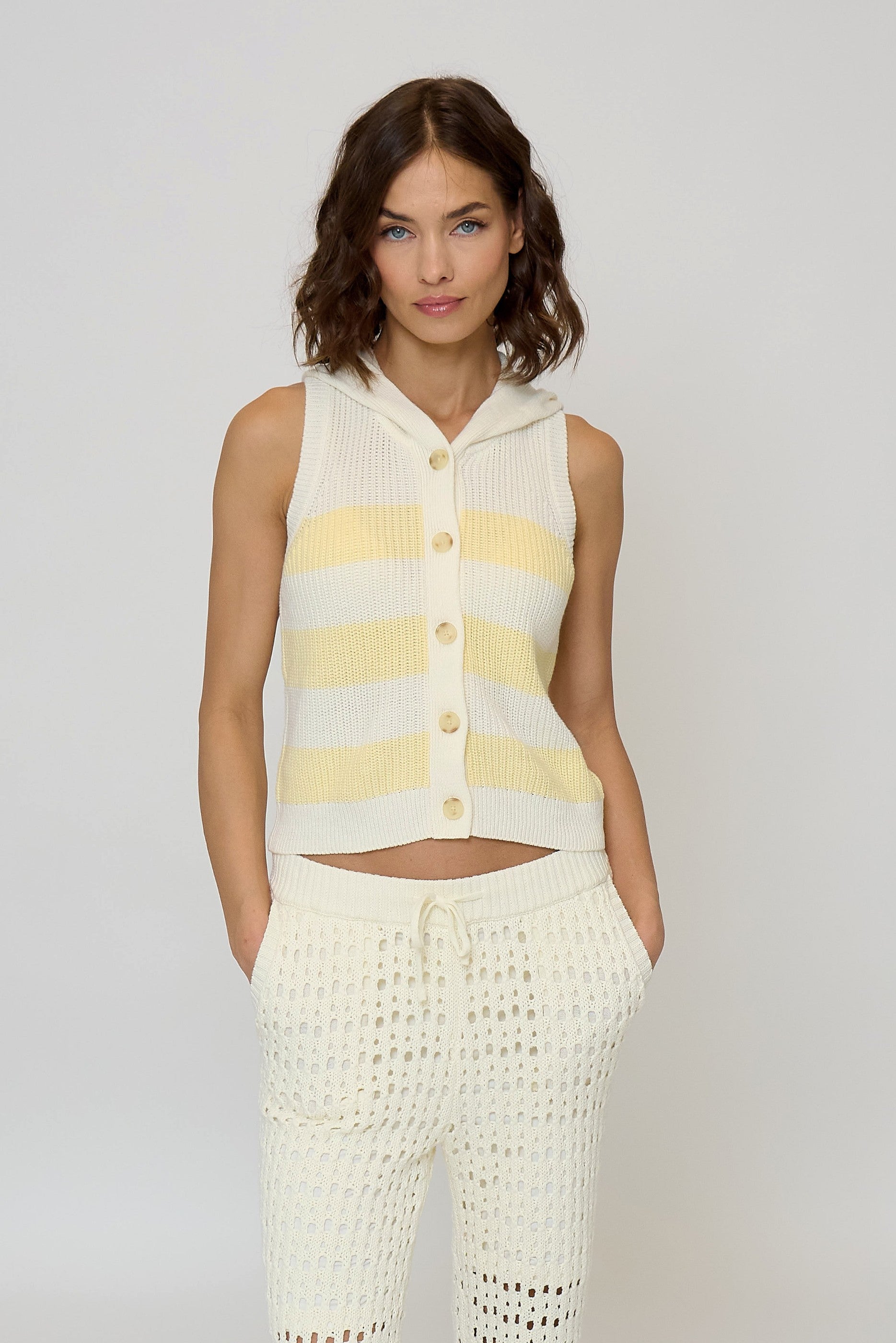 Daphne Striped Hooded Tank