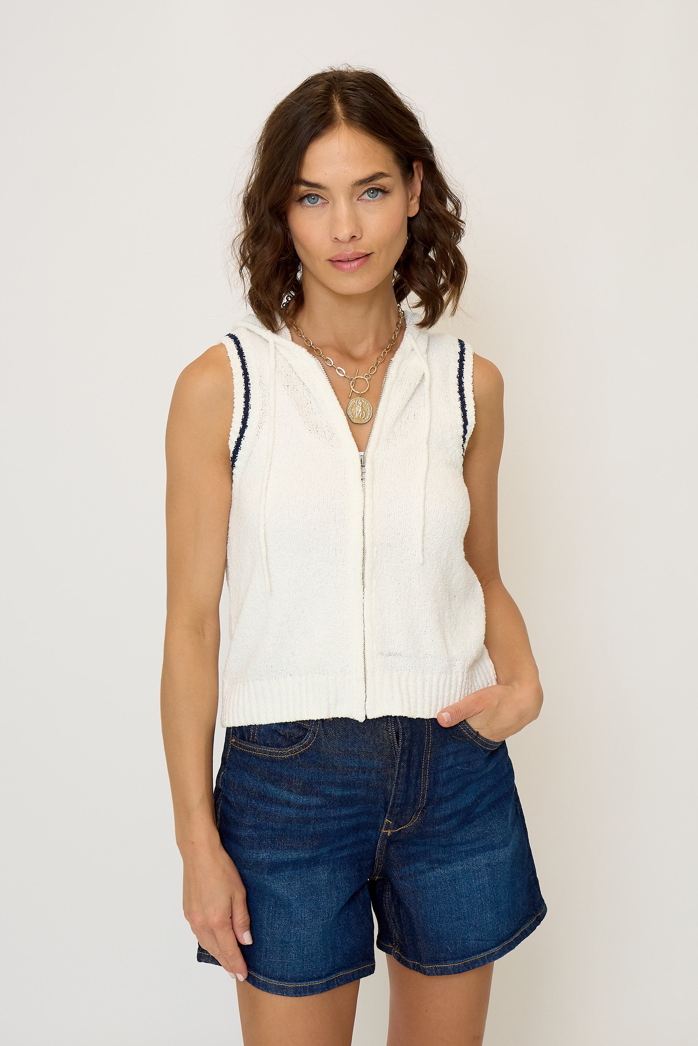 Daphne Hooded Zip Up Shell