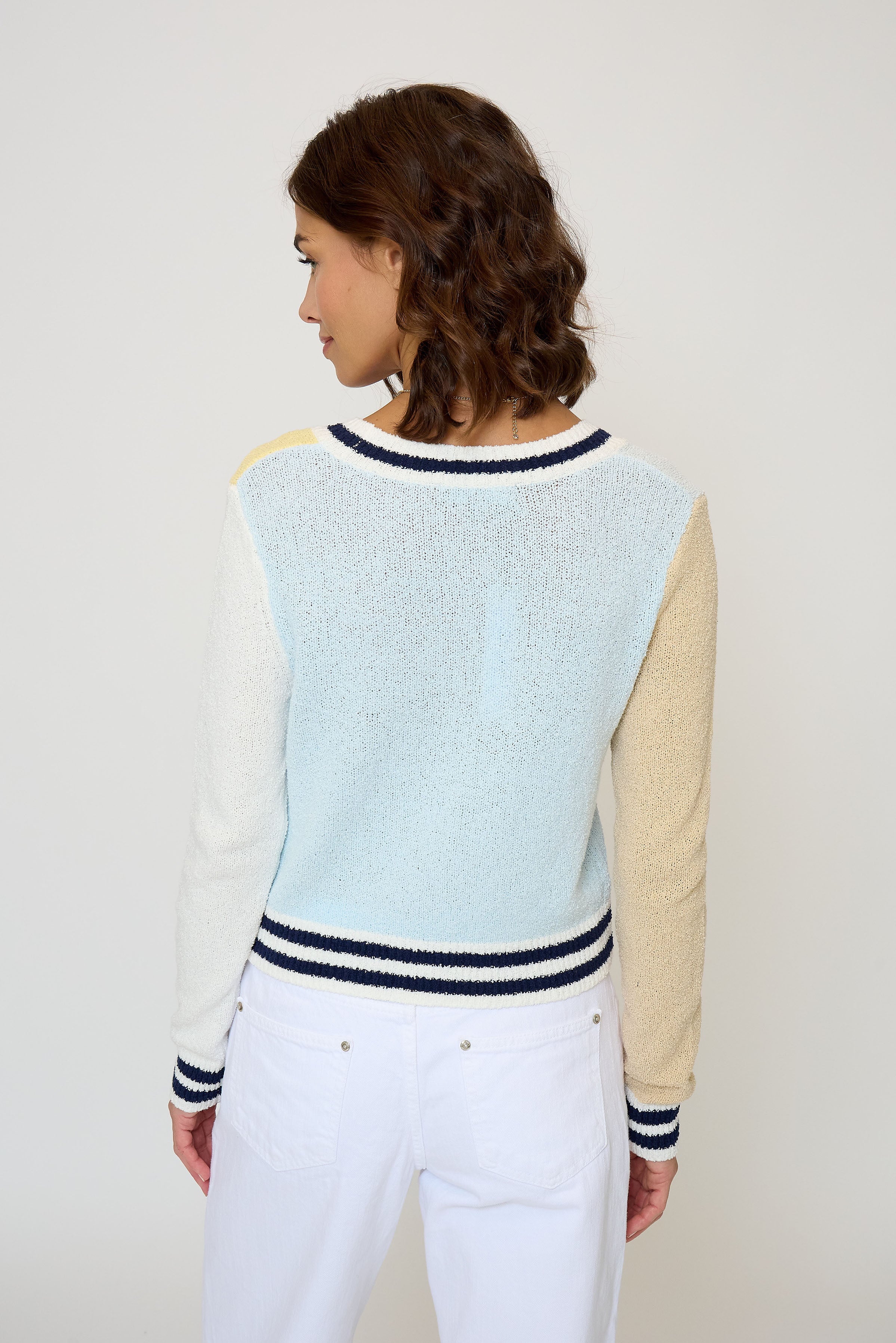 Daphne Varsity Stripe Cardigan