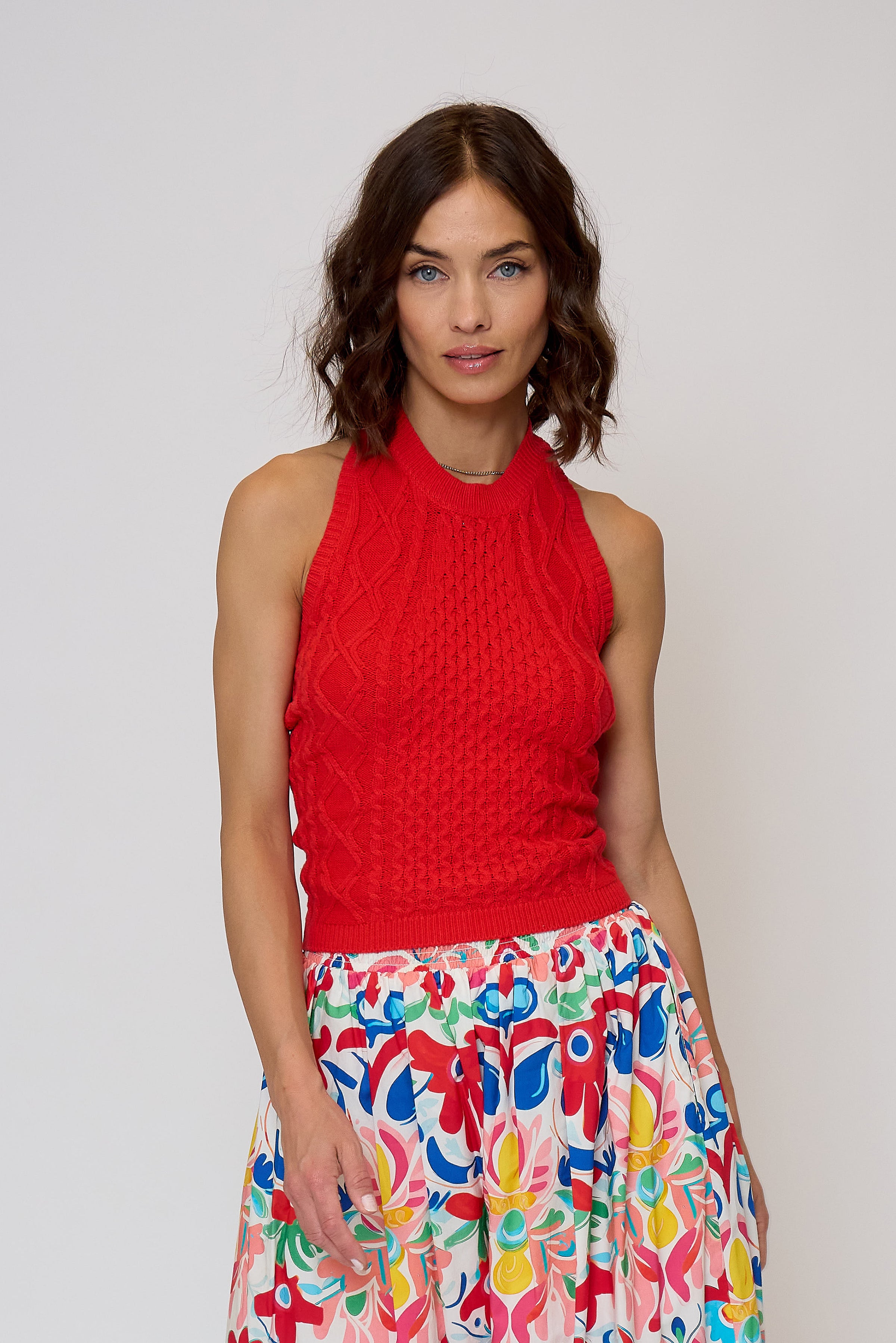 Junie Cabled Halter Top