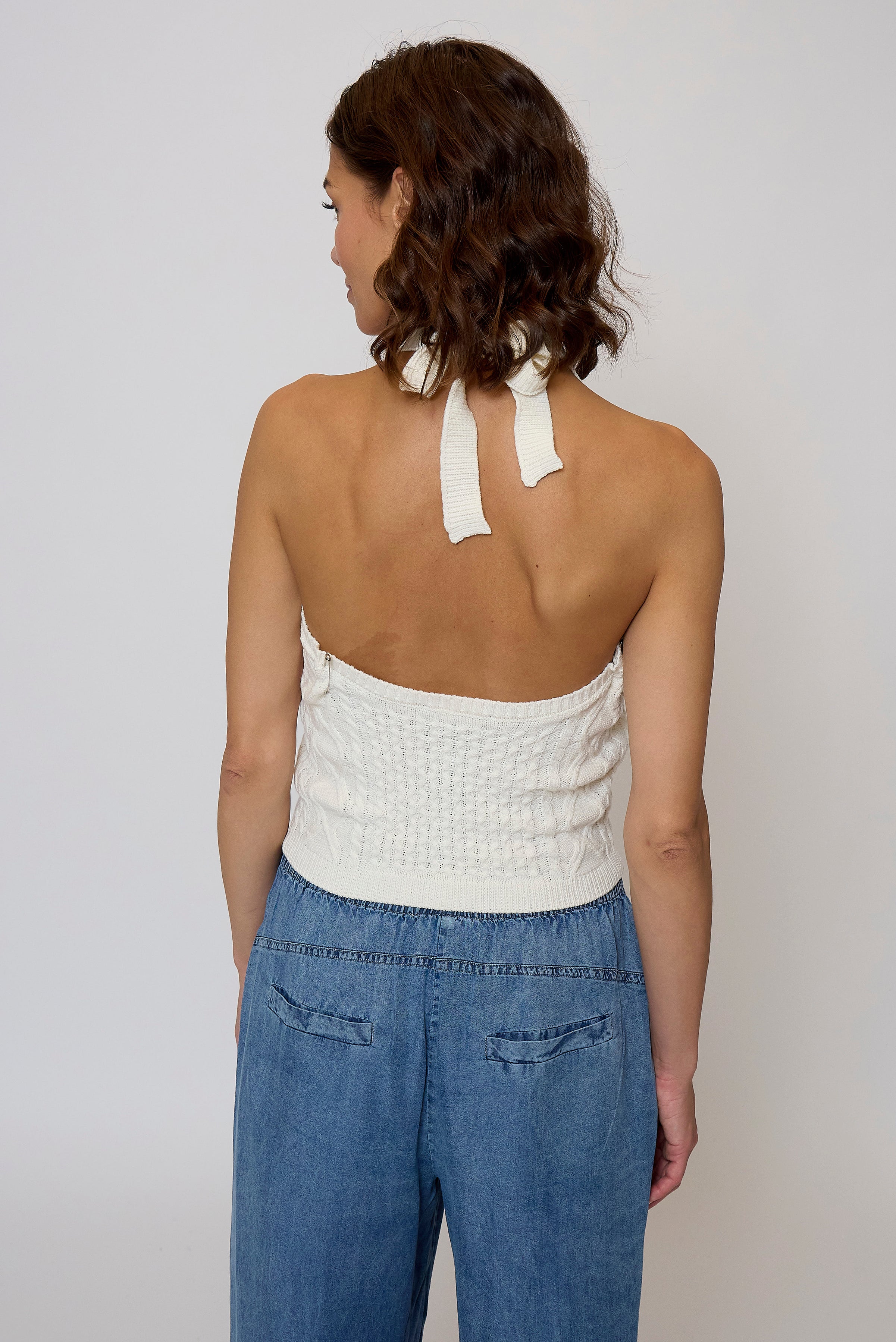 Junie Cabled Halter Top