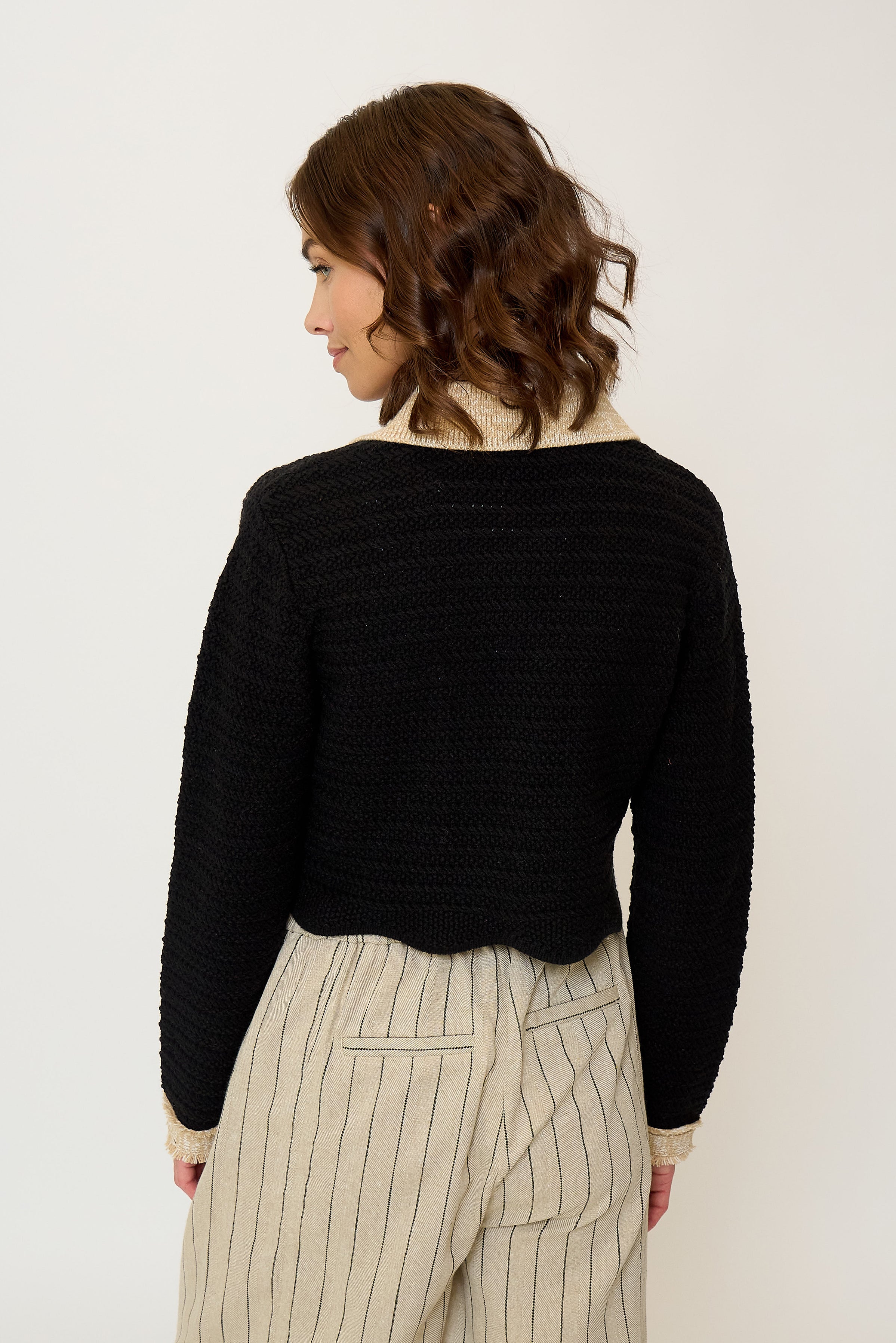 Rose Scallop Edge Sweater